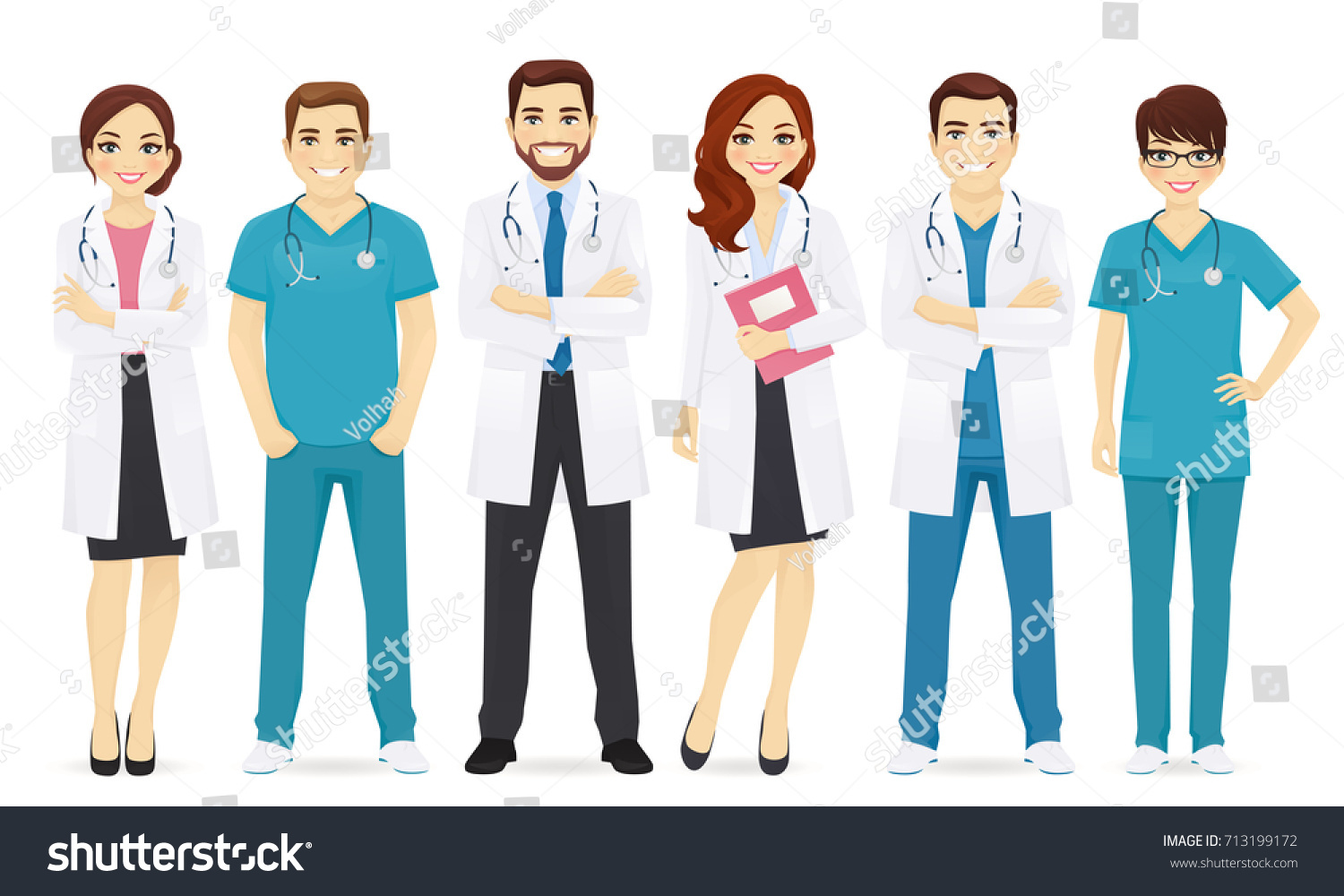 Doctors Team Stock Vector (royalty Free) 713199172 