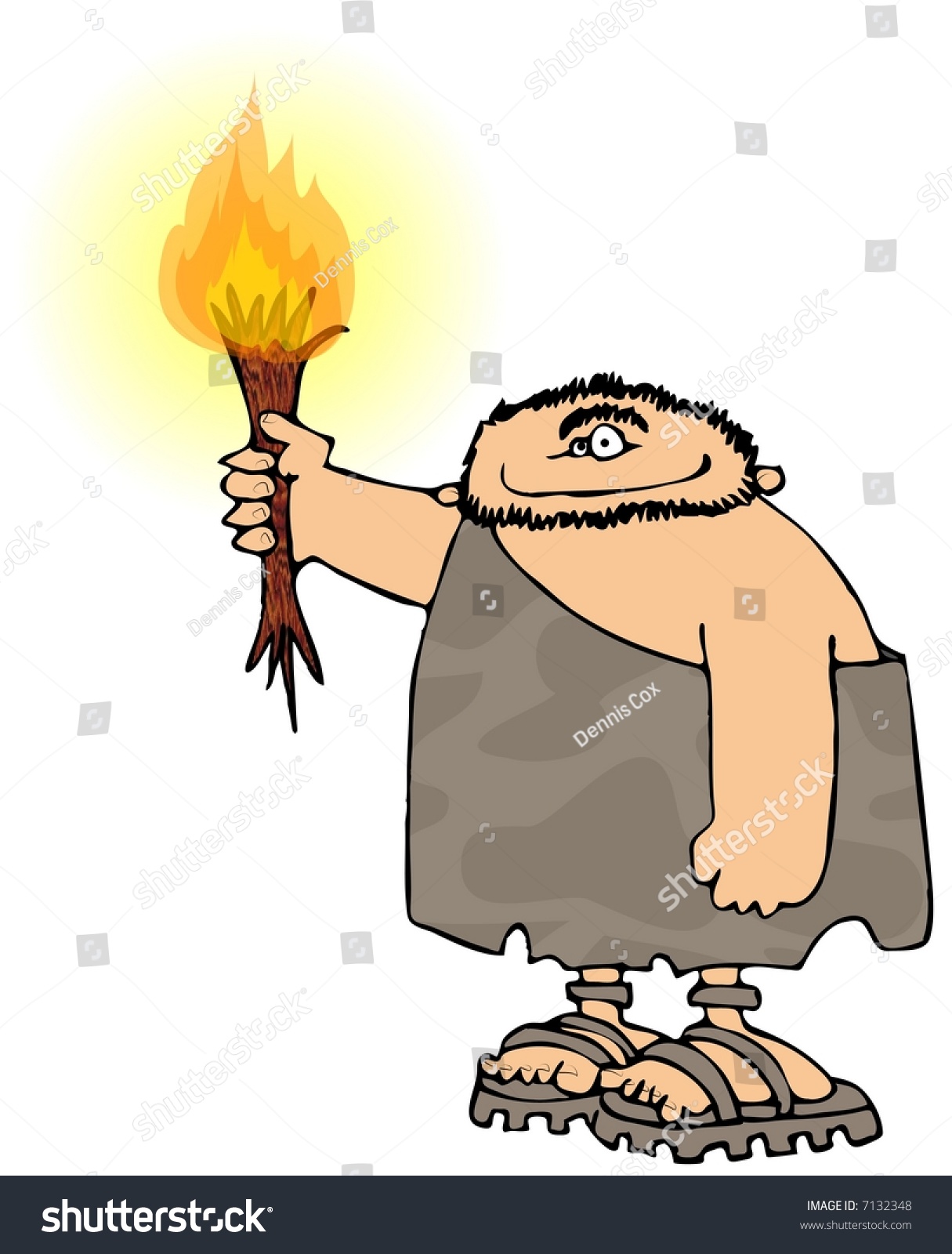 Caveman Torch Stock Illustration 7132348 | Shutterstock