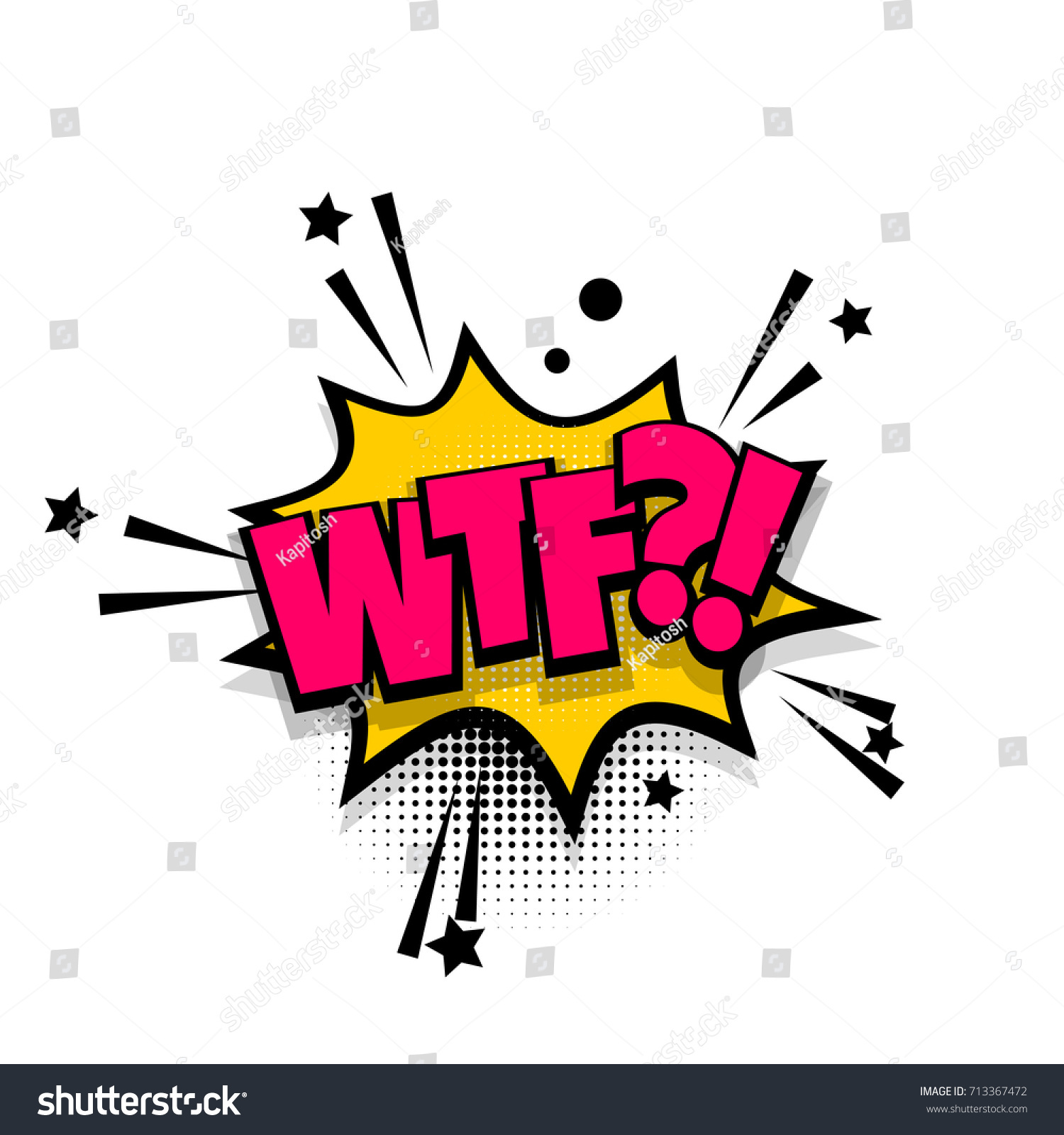 Wtf Damn Lettering Bubble Icon Speech Stock Vector (Royalty Free ...