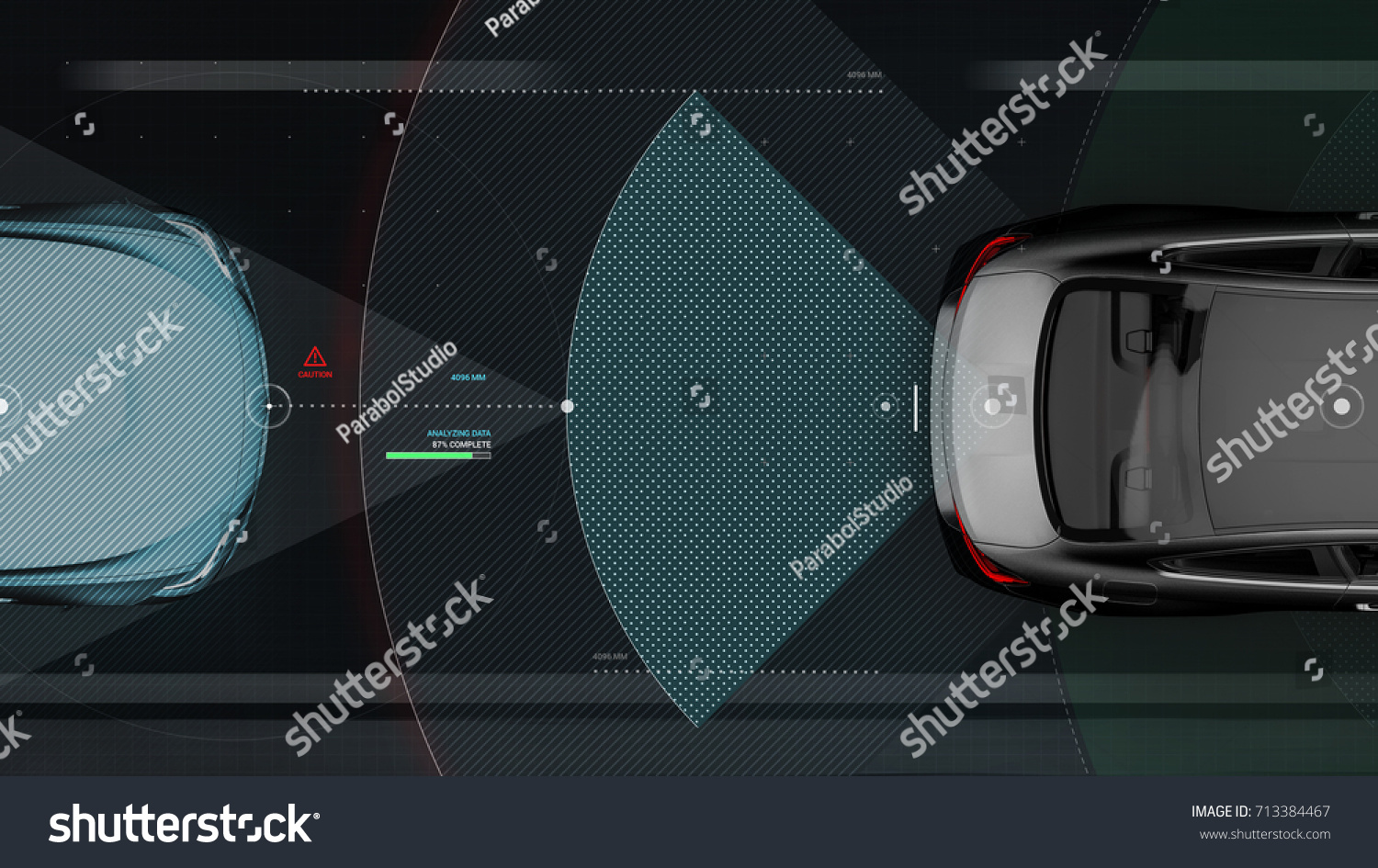 Smart Car Sensors Futuristic Concept Grunge Stock Illustration ...