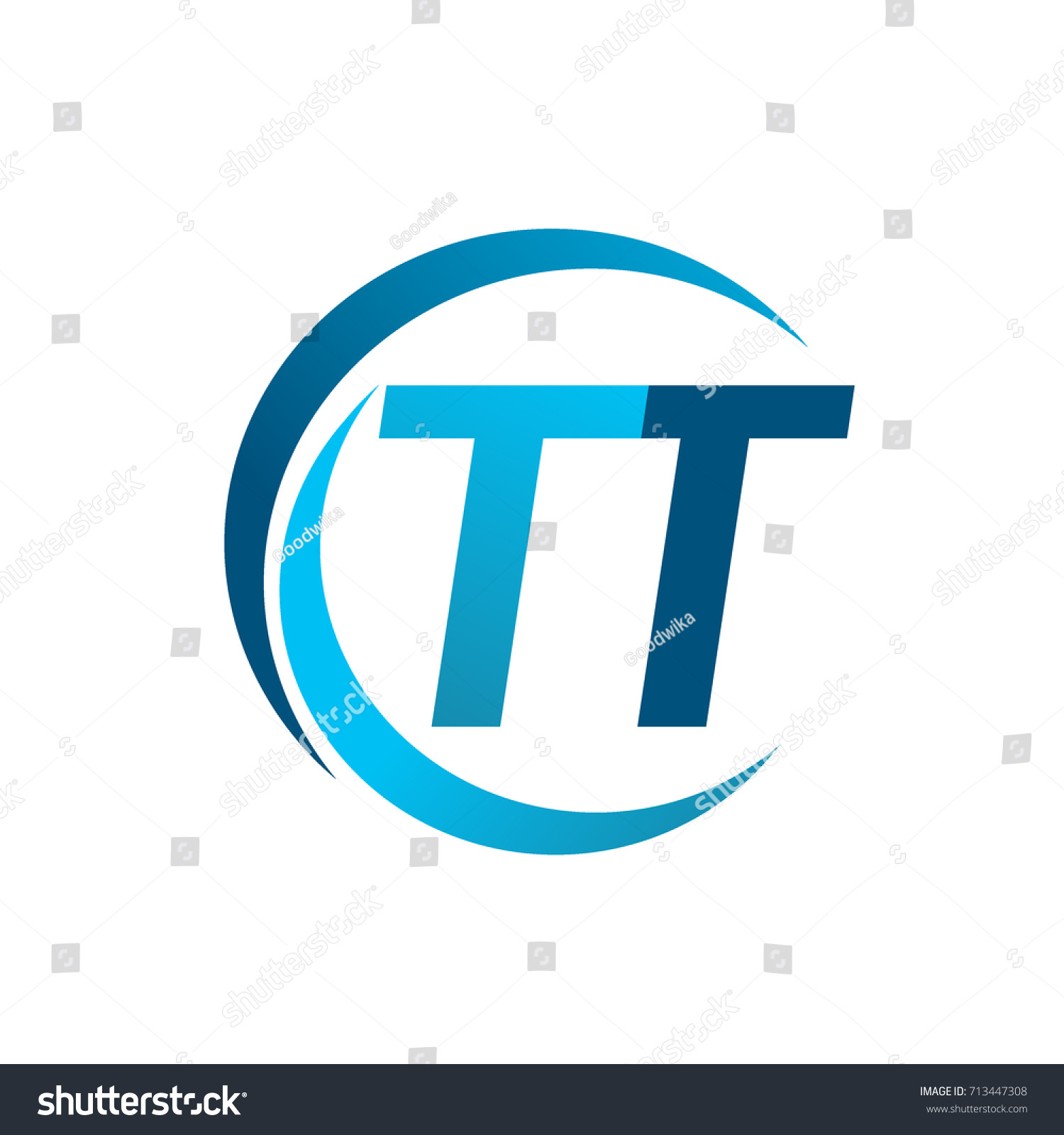 Initial Letter Tt Logotype Company Name Stock Vector (Royalty Free ...