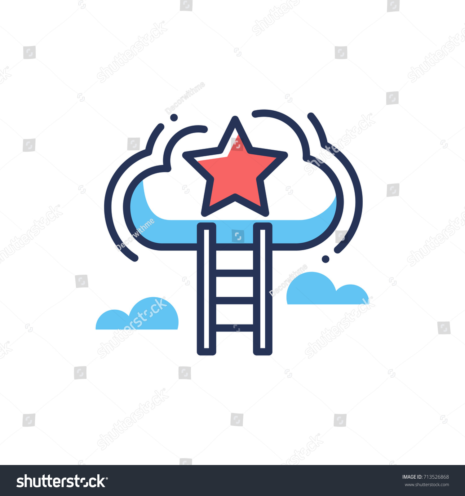 Career Ladder Modern Vector Line Design Stock Vector (Royalty Free ...