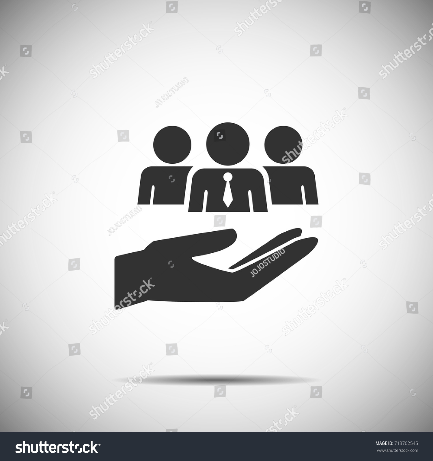 Holding Hand People Icon Vector Team Stock Vector (Royalty Free ...