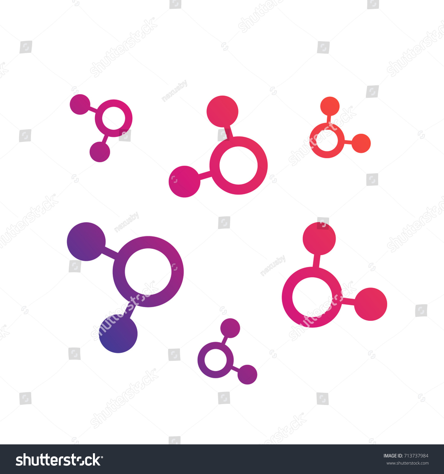 Co2 Molecules Vector Illustration Stock Vector (Royalty Free) 713737984 ...