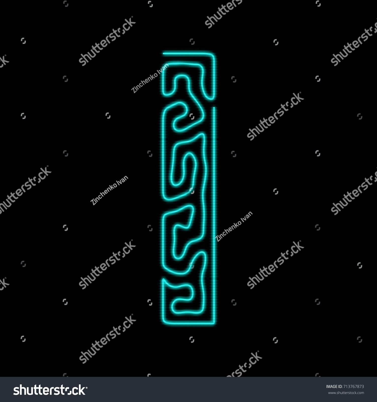 Scifi Abstract Alphabetcyberpunk Tron Font Letter Stock Photo 713767873 ...