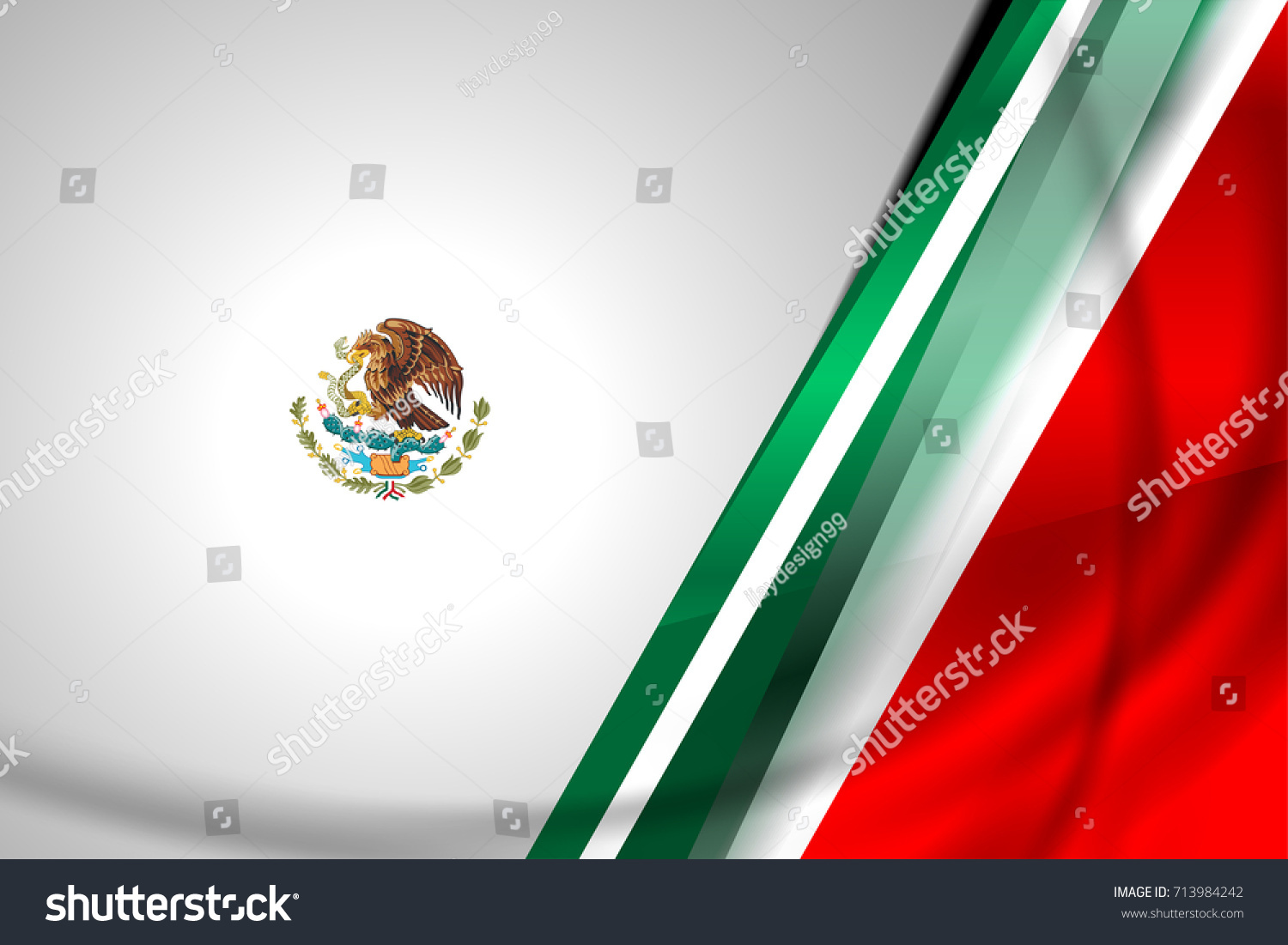 Mexico Flag Color Background Independence Day Stock Vector (Royalty ...