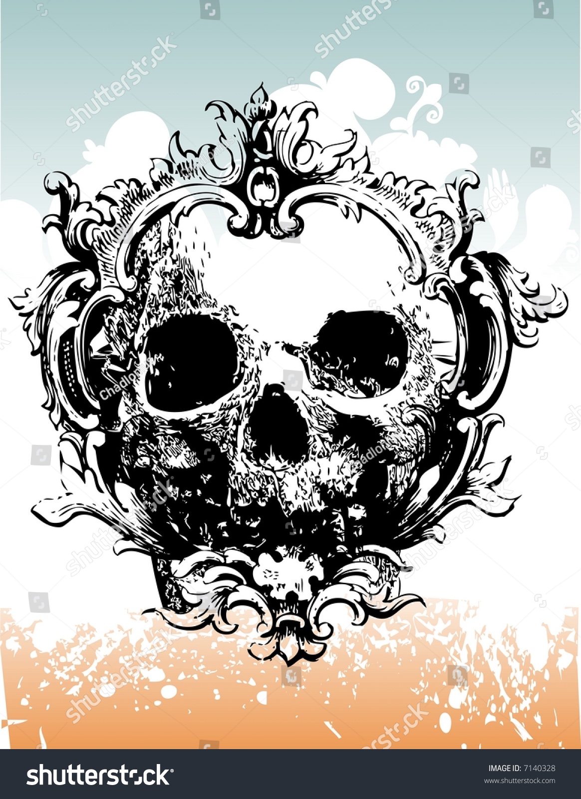 Decayed Skull Vector Illustration Stock Vector (Royalty Free) 7140328 ...