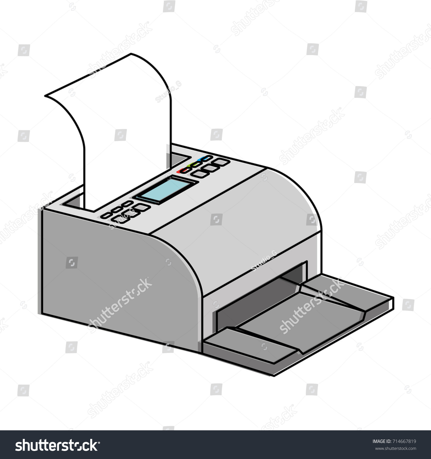 Receipts Printer Pos Icon Stock Vector (Royalty Free) 714667819 ...