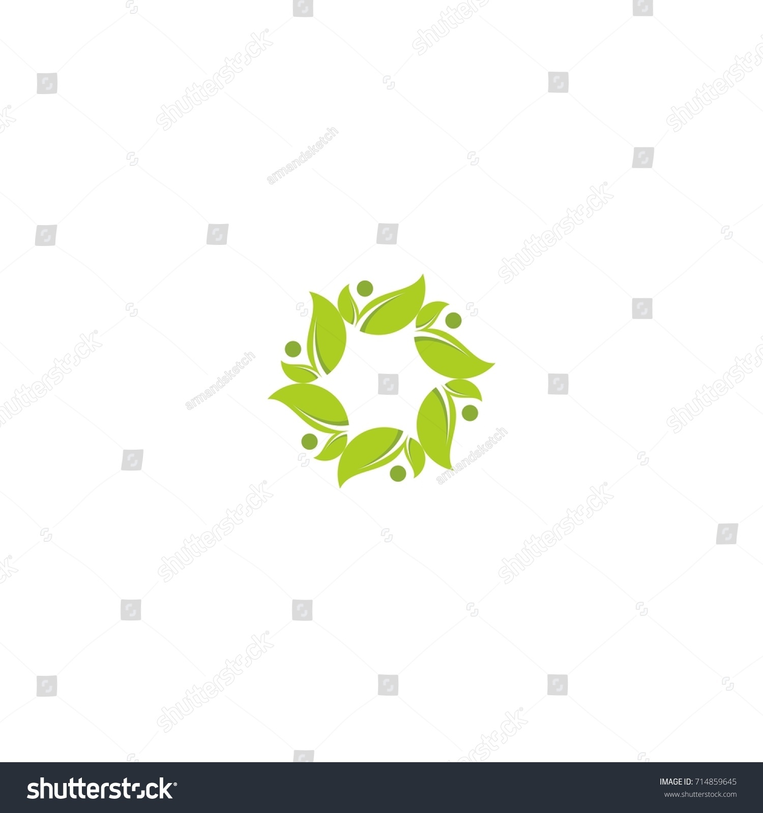 People Leaf Connection Logo Stock Vector Royalty Free Shutterstock