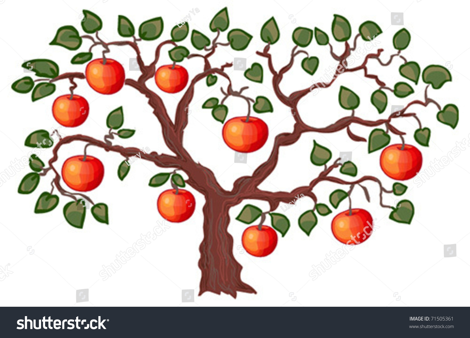 Рисование яблоки на яблоне средняя группа