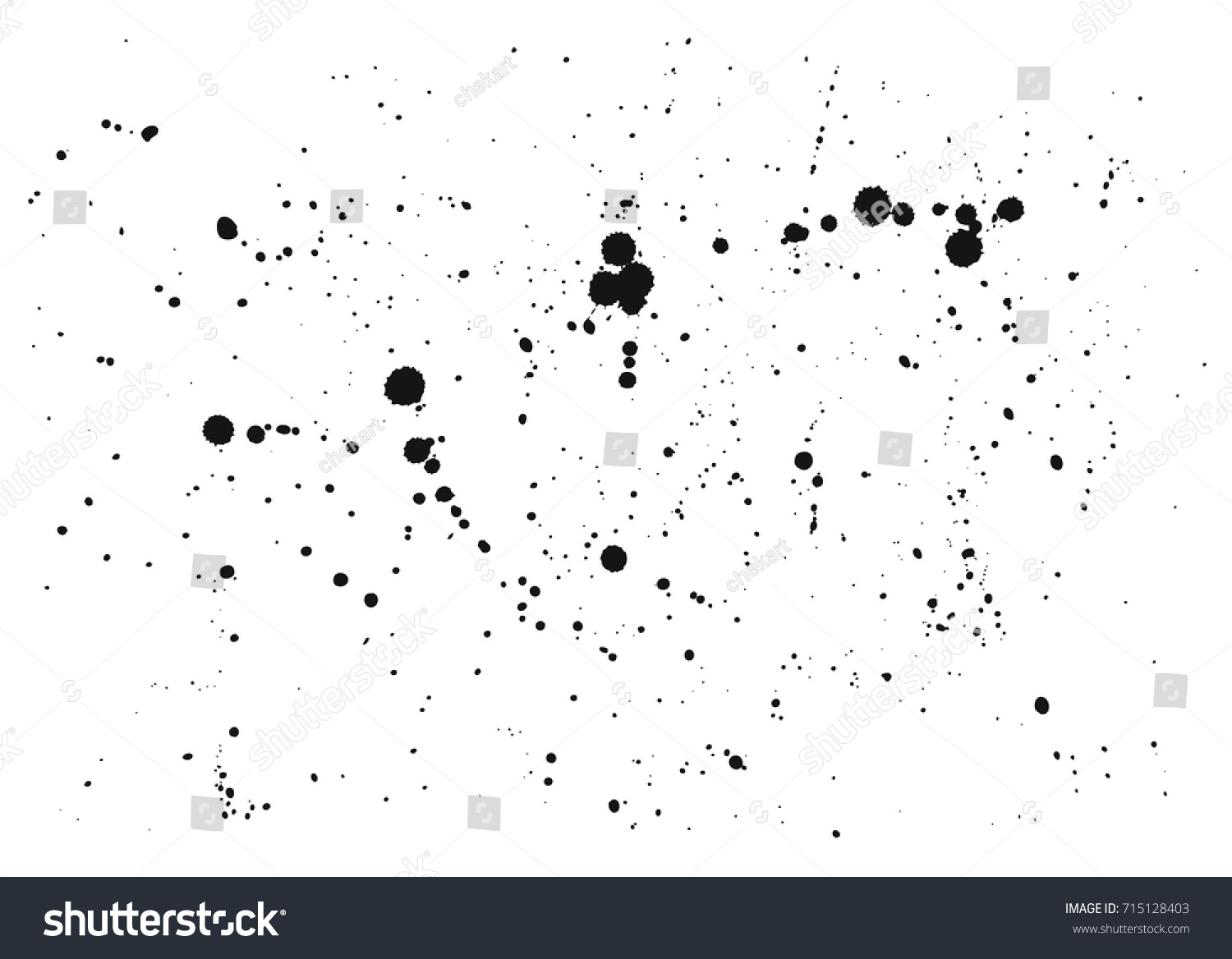 Vector Splashes Black Ink On White Stock Vector (Royalty Free ...