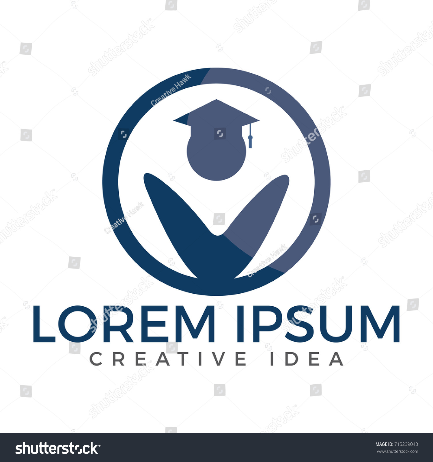 Student Logo Design Education Logo Institutional Stock Vector (Royalty ...