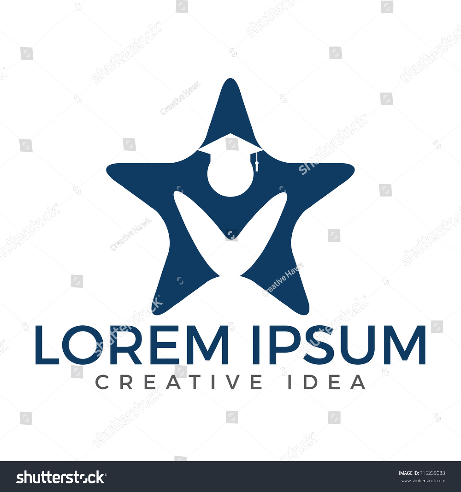 Student Logo Design Education Logo Institutional Stock Vector (Royalty ...