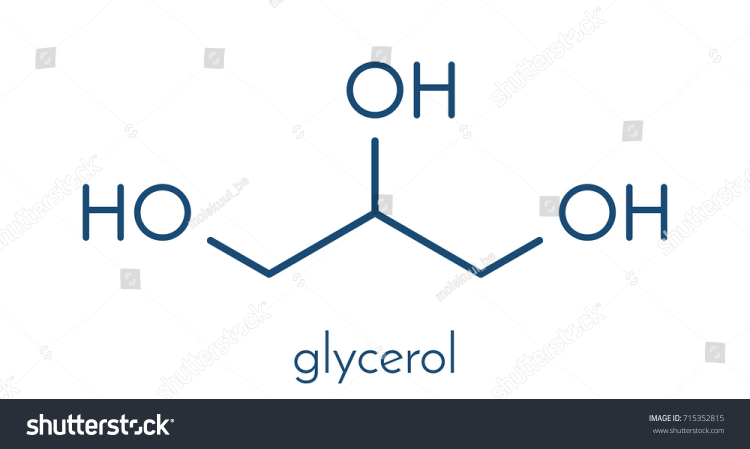 Glycerol Glycerin Molecule Produced Fat Oil Stock Vector (Royalty Free ...