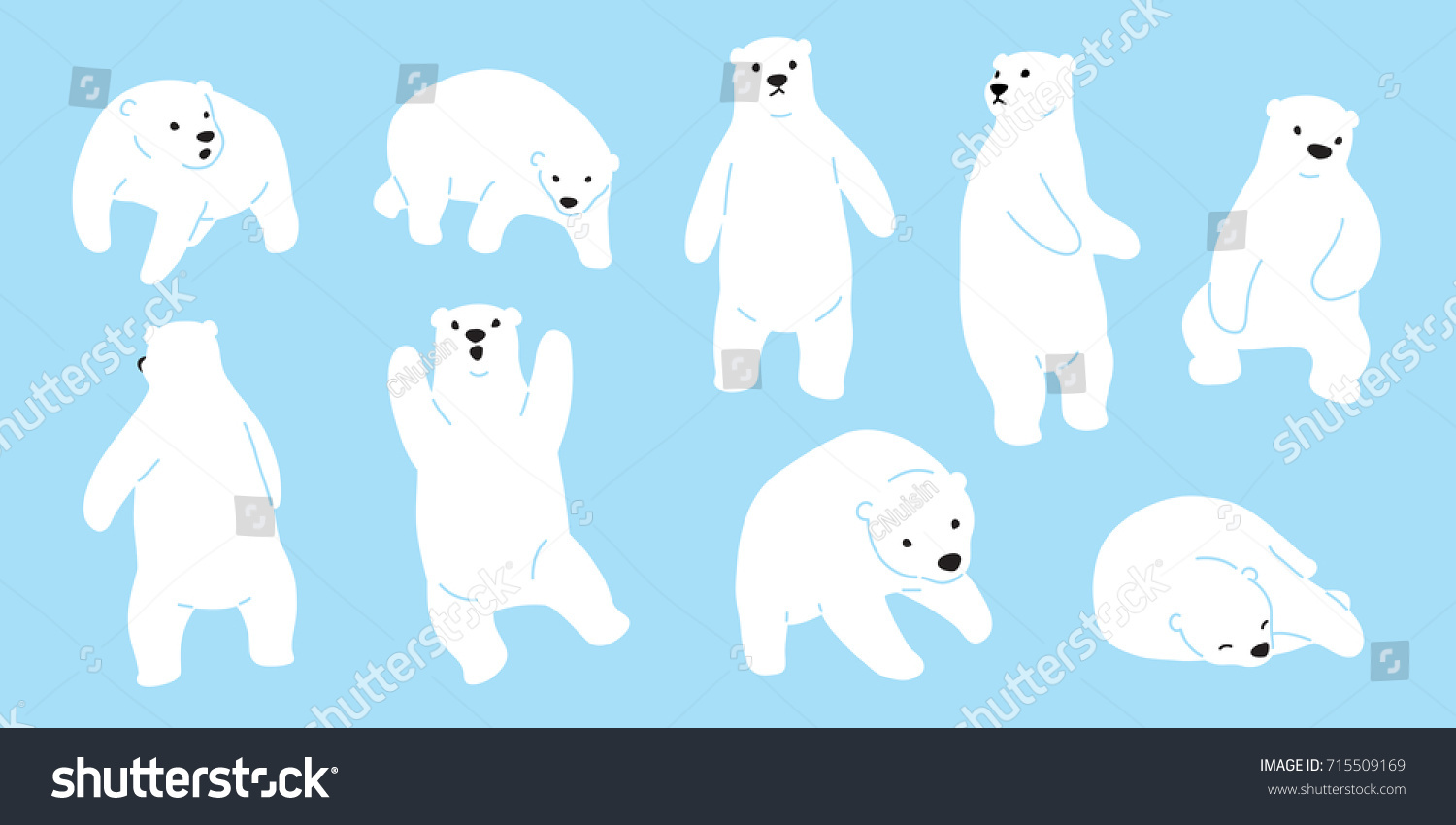 Bear Polar Bear Teddy Icon Doodle Stock Vector (Royalty Free) 715509169 ...