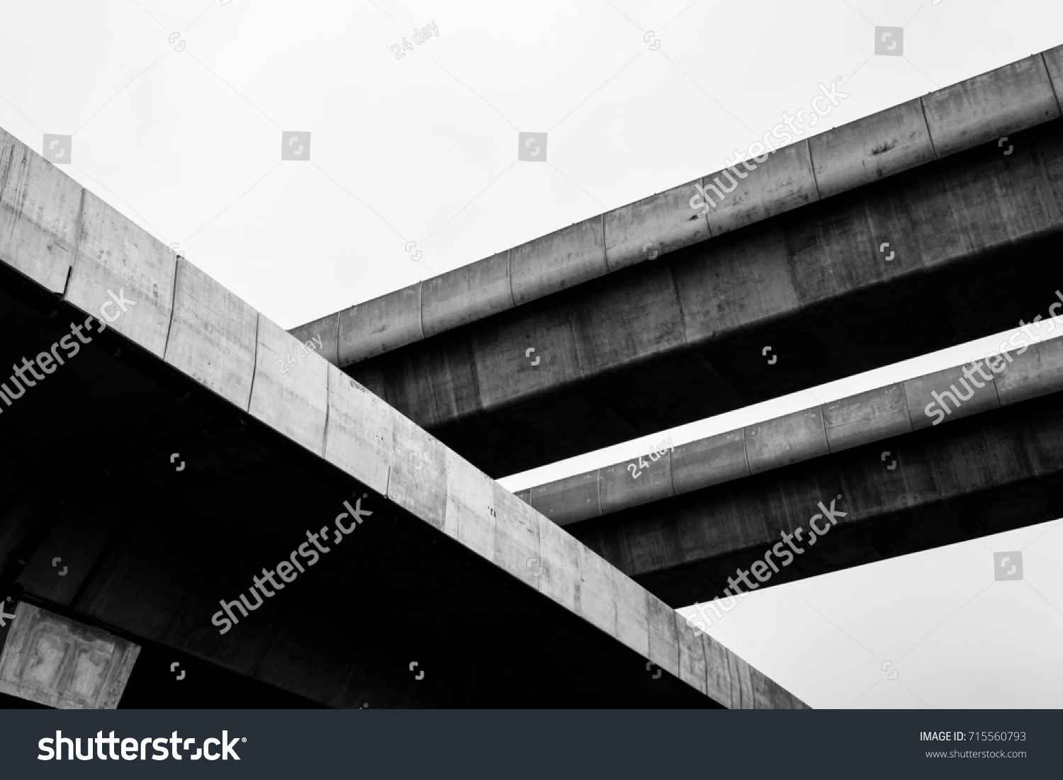 Expressway Structure Black White Color Stock Photo 715560793 | Shutterstock