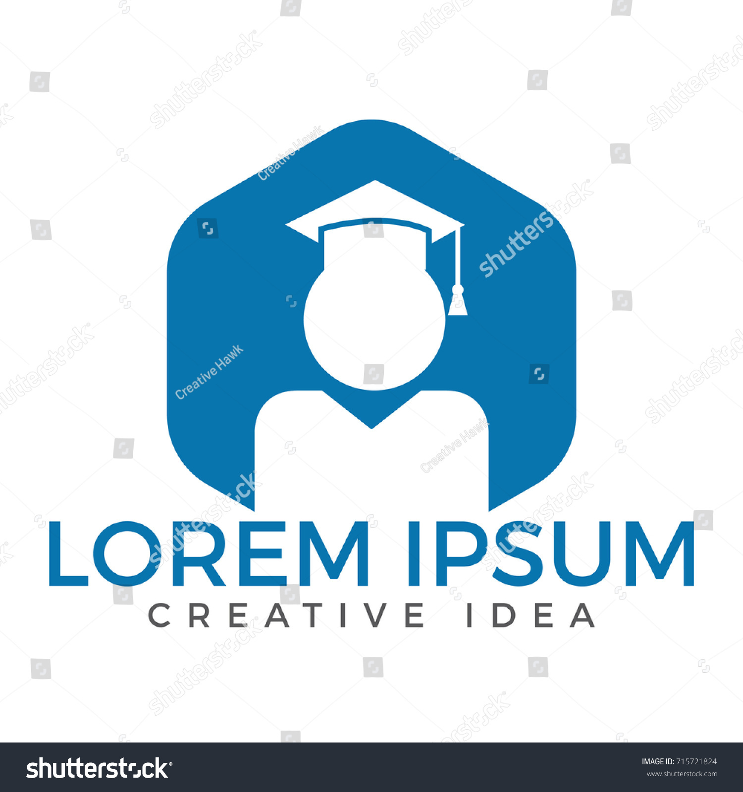 Student Logo Design Education Logo Institutional Stock Vector (Royalty ...