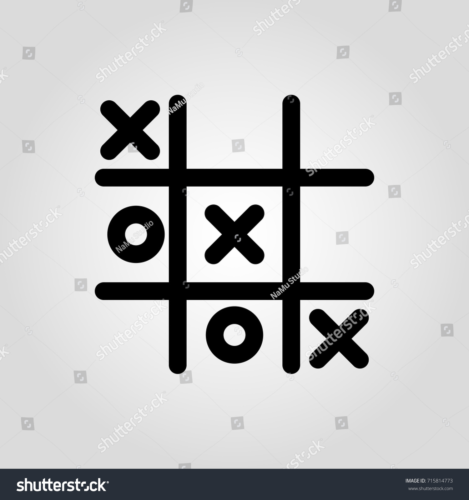 Tic Tac Toe Ought Crosses Game Stock Vector (Royalty Free) 715814773 ...