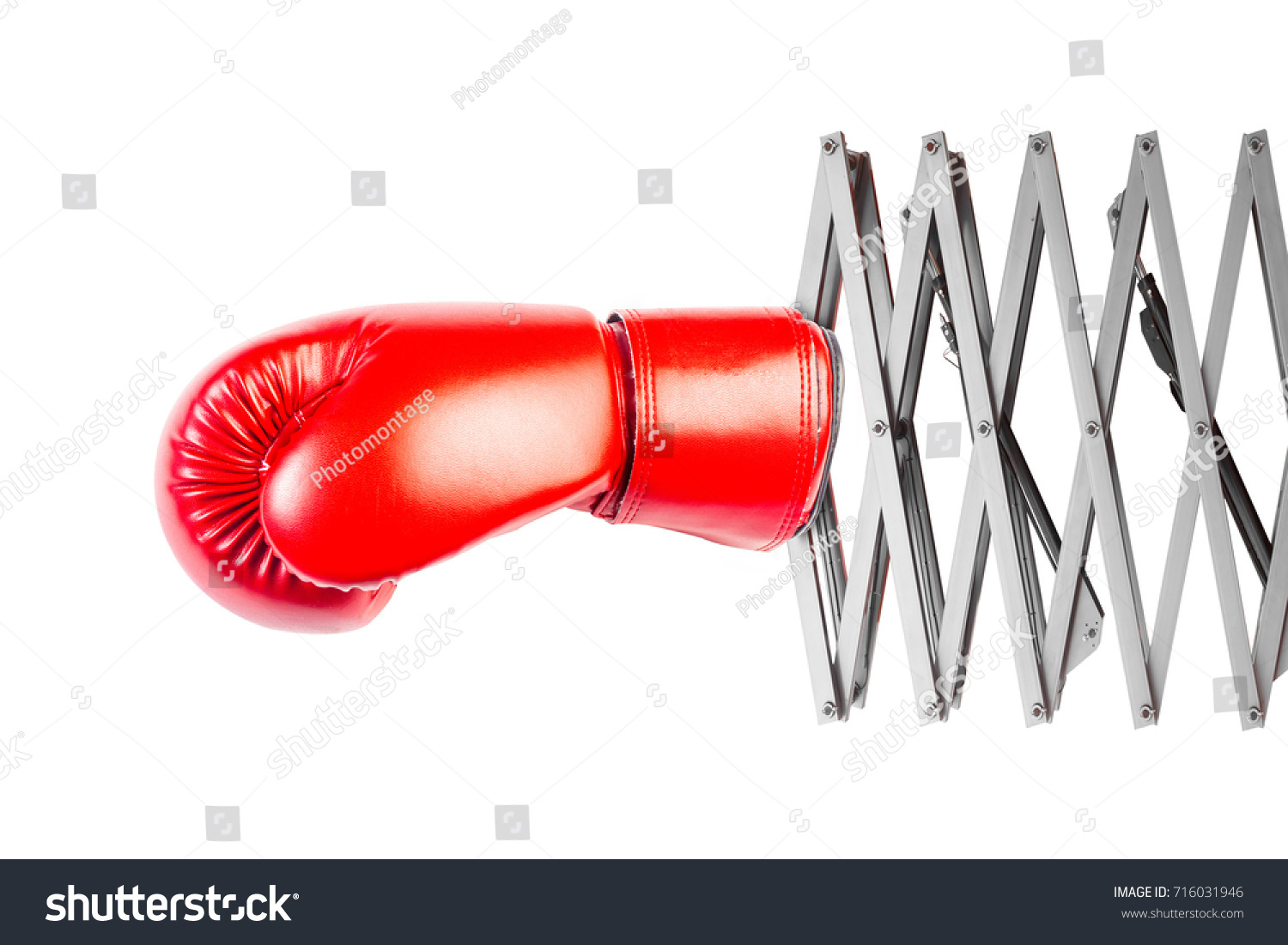 boxing glove on a spring