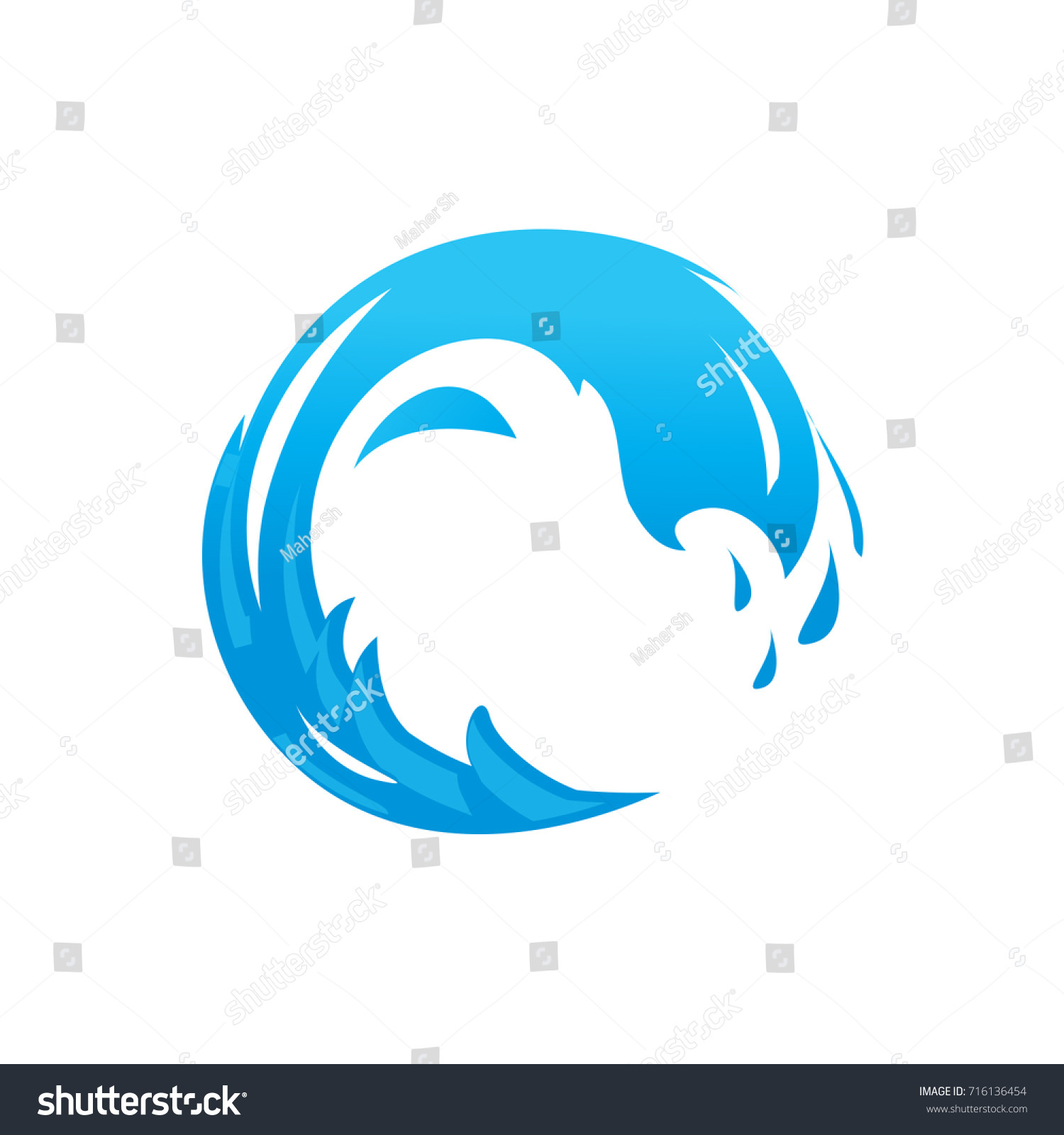 Circular Wave Illustration Wave Illustration Icon Stock Vector Royalty