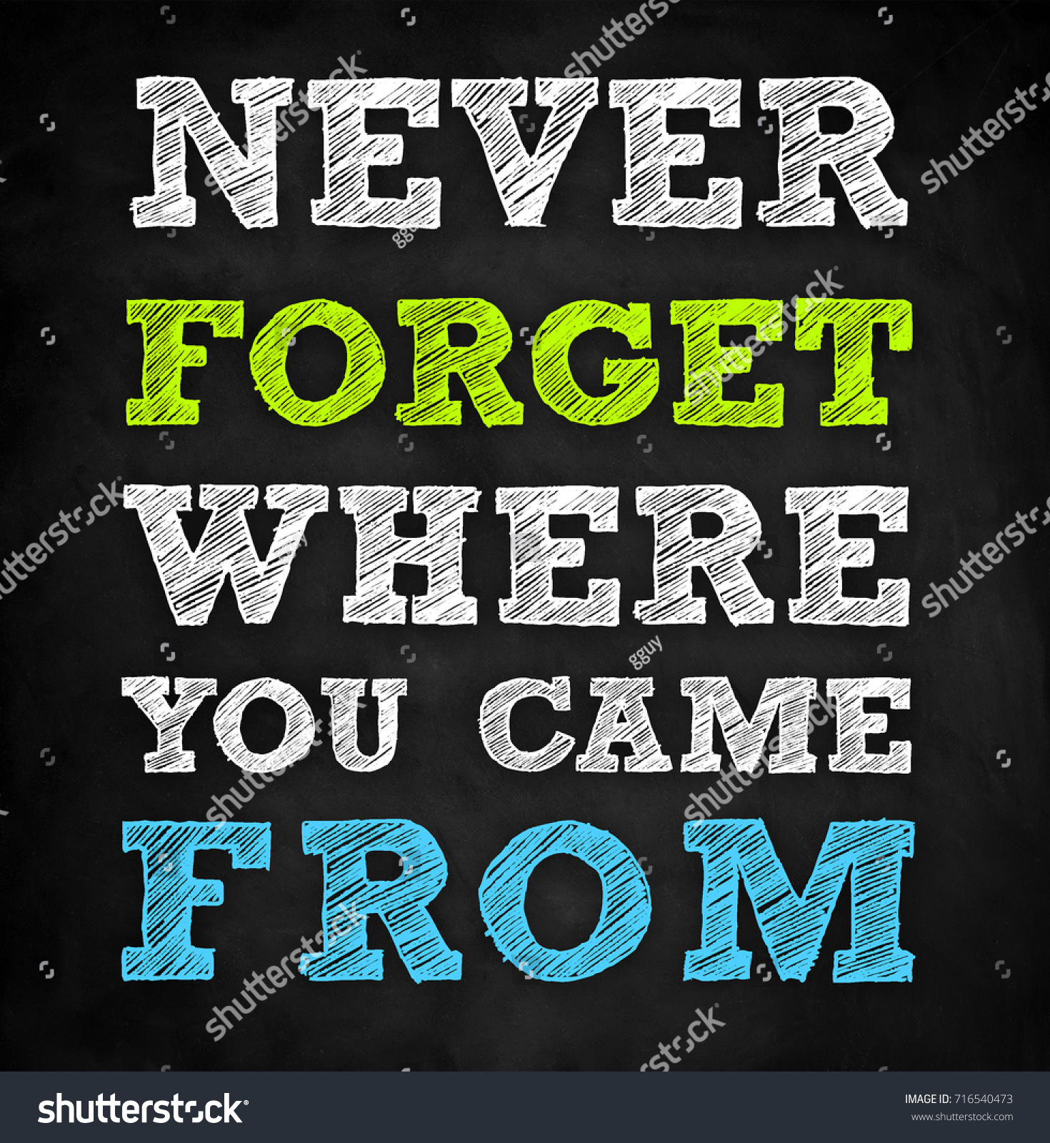 Never Forget Where You Came Stock Illustration 716540473 | Shutterstock