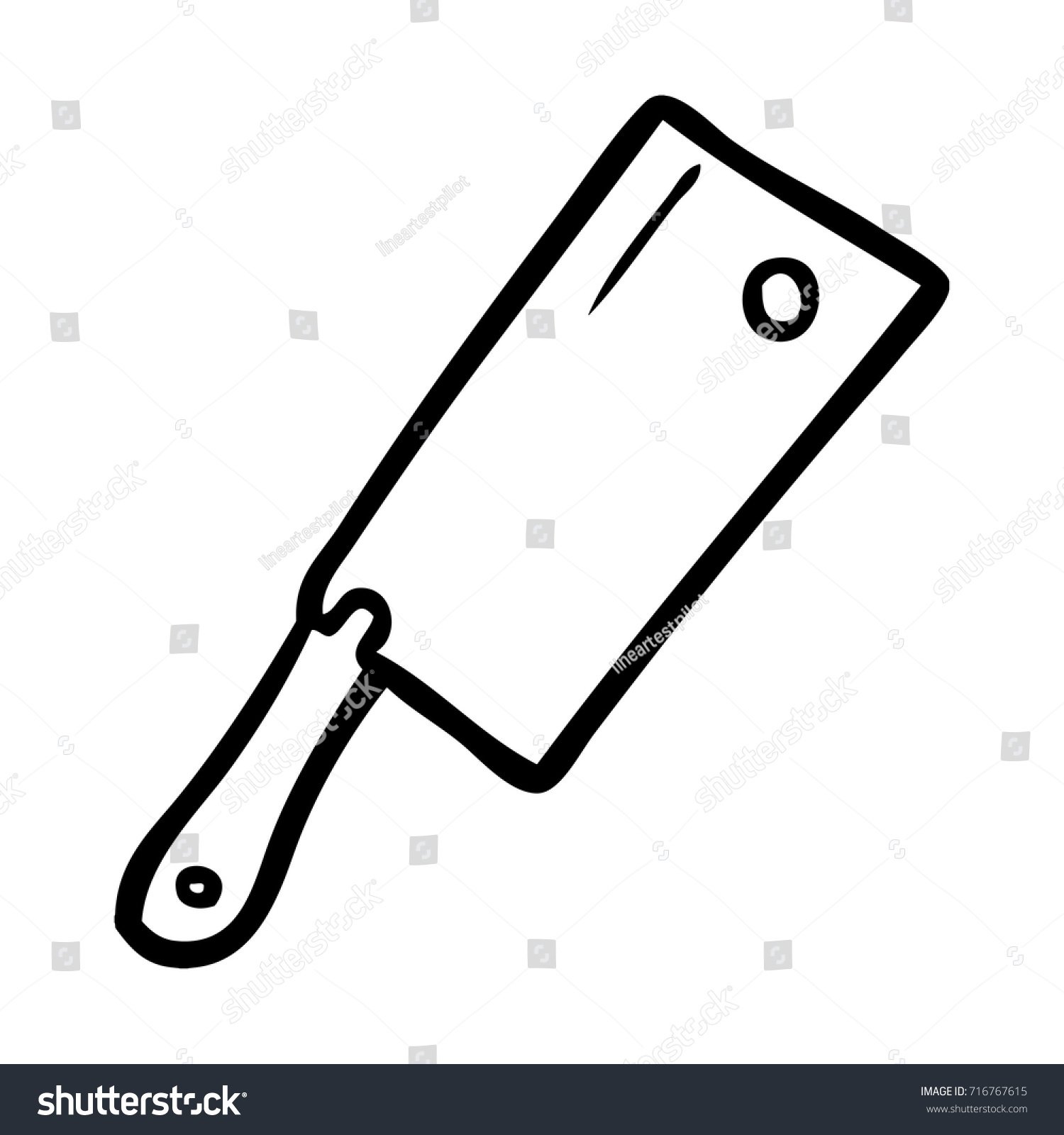 Cartoon Meat Cleaver Stock Vector (Royalty Free) 716767615 | Shutterstock