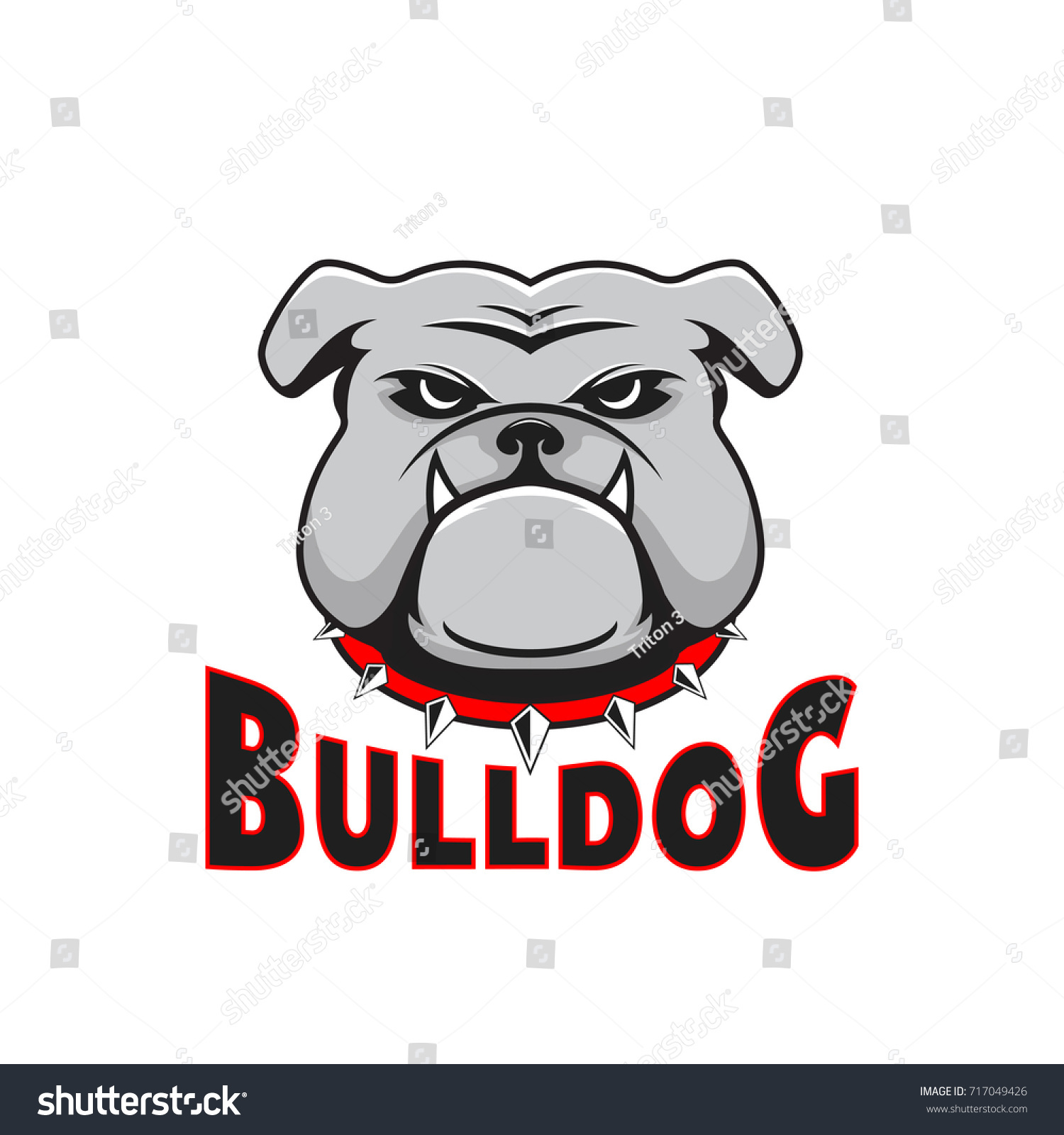 Logo Bulldog Head Stock Vector (Royalty Free) 717049426 | Shutterstock