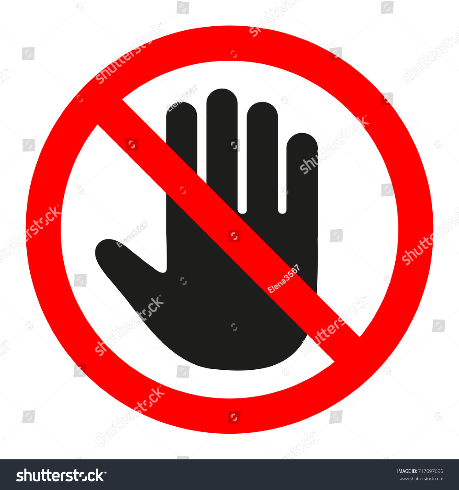 Stop Sign Not Allowed Stock Illustration 717097696 | Shutterstock