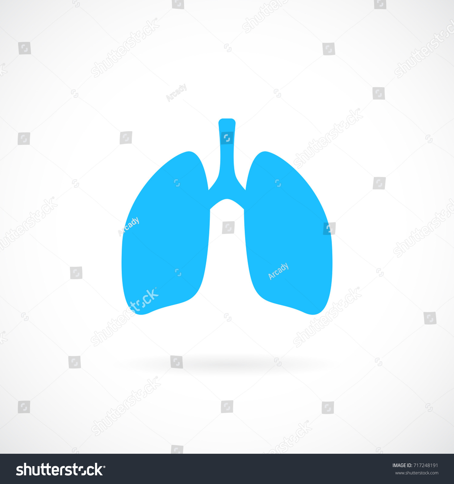 Lungs Vector Icon On White Background Stock Vector (Royalty Free ...