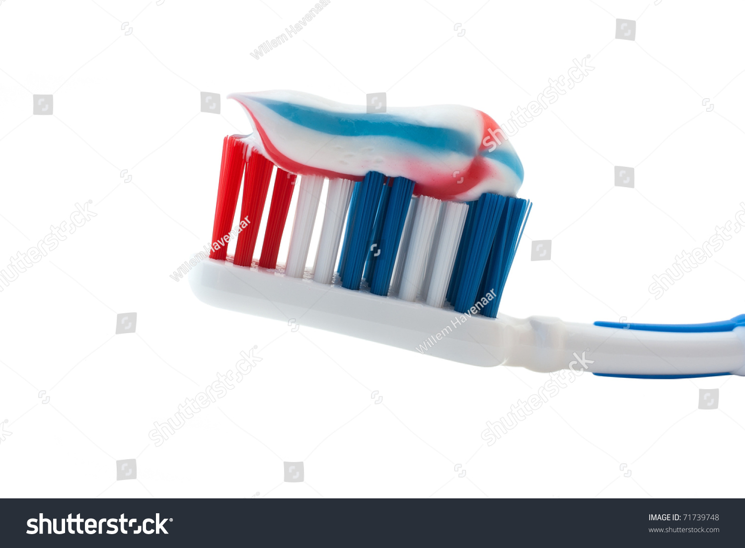 toothpaste red white blue