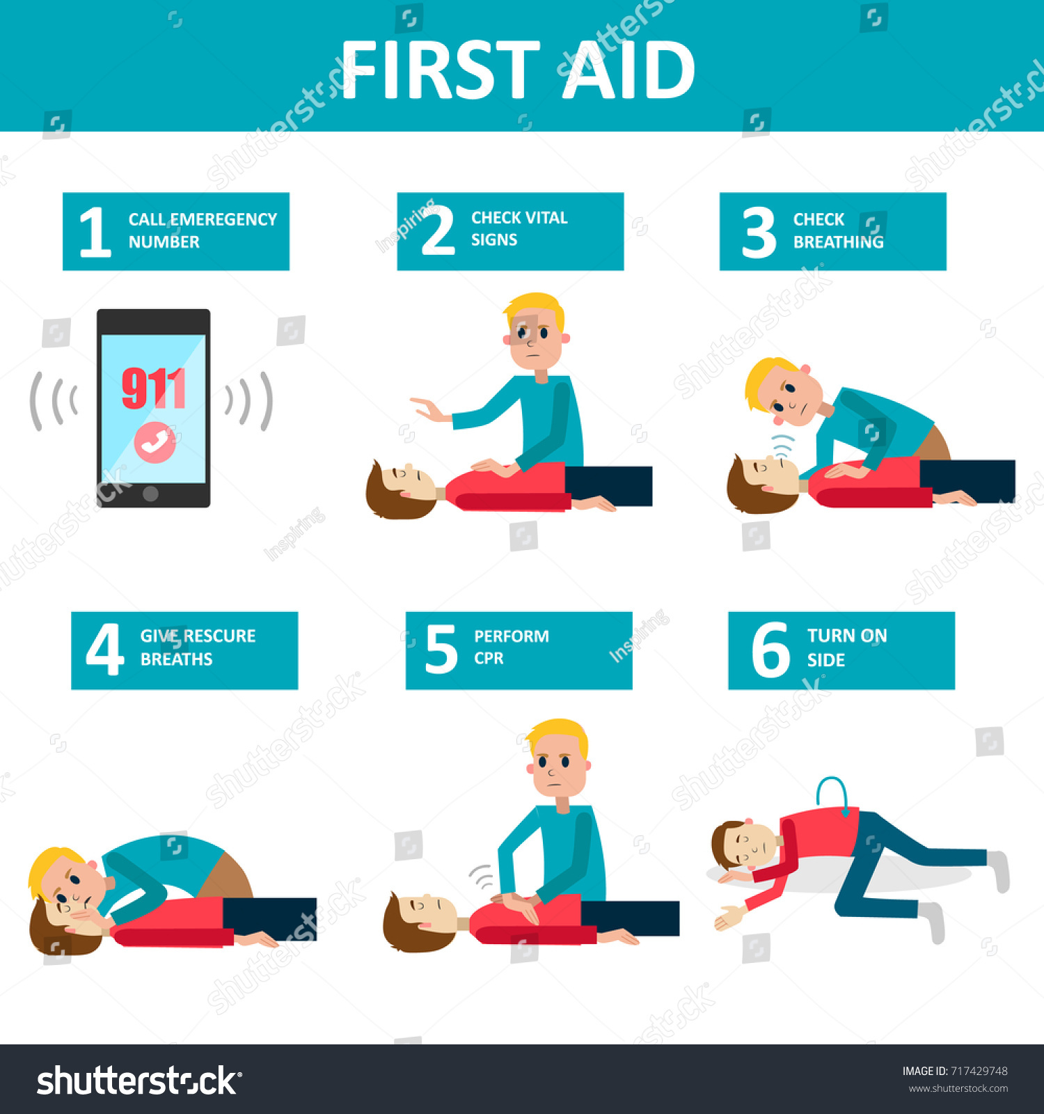 First Aid Banner Checking Helping People Stock Vector (Royalty Free ...