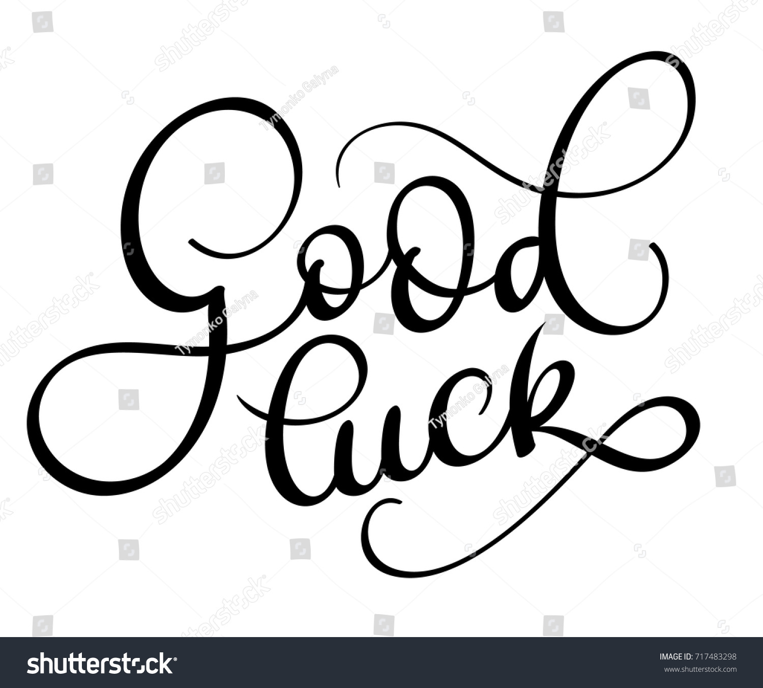 Good Luck Text On White Background Stock Vector (Royalty Free ...