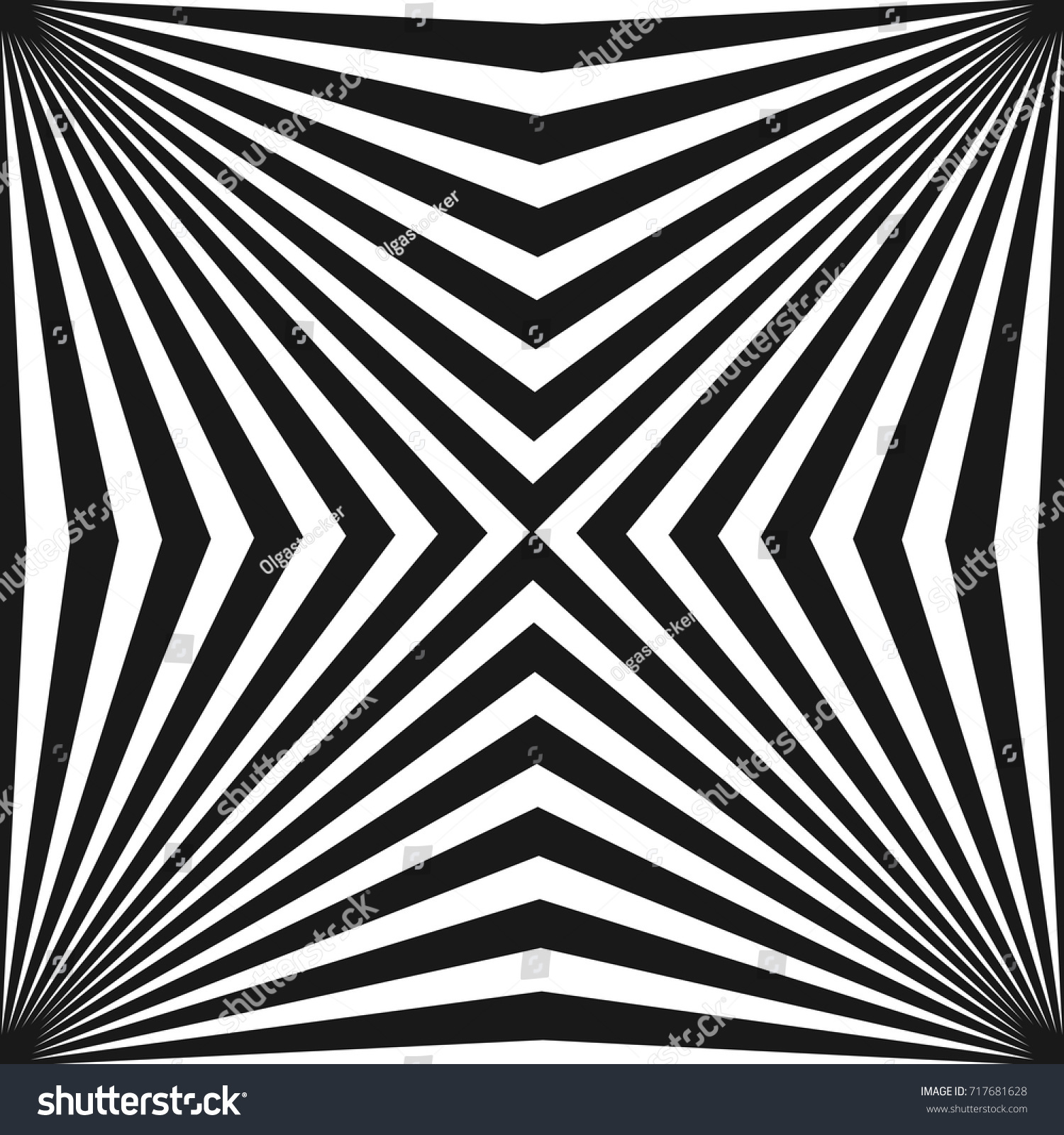 Vector Seamless Pattern Black White Striped Stock Vector (Royalty Free ...