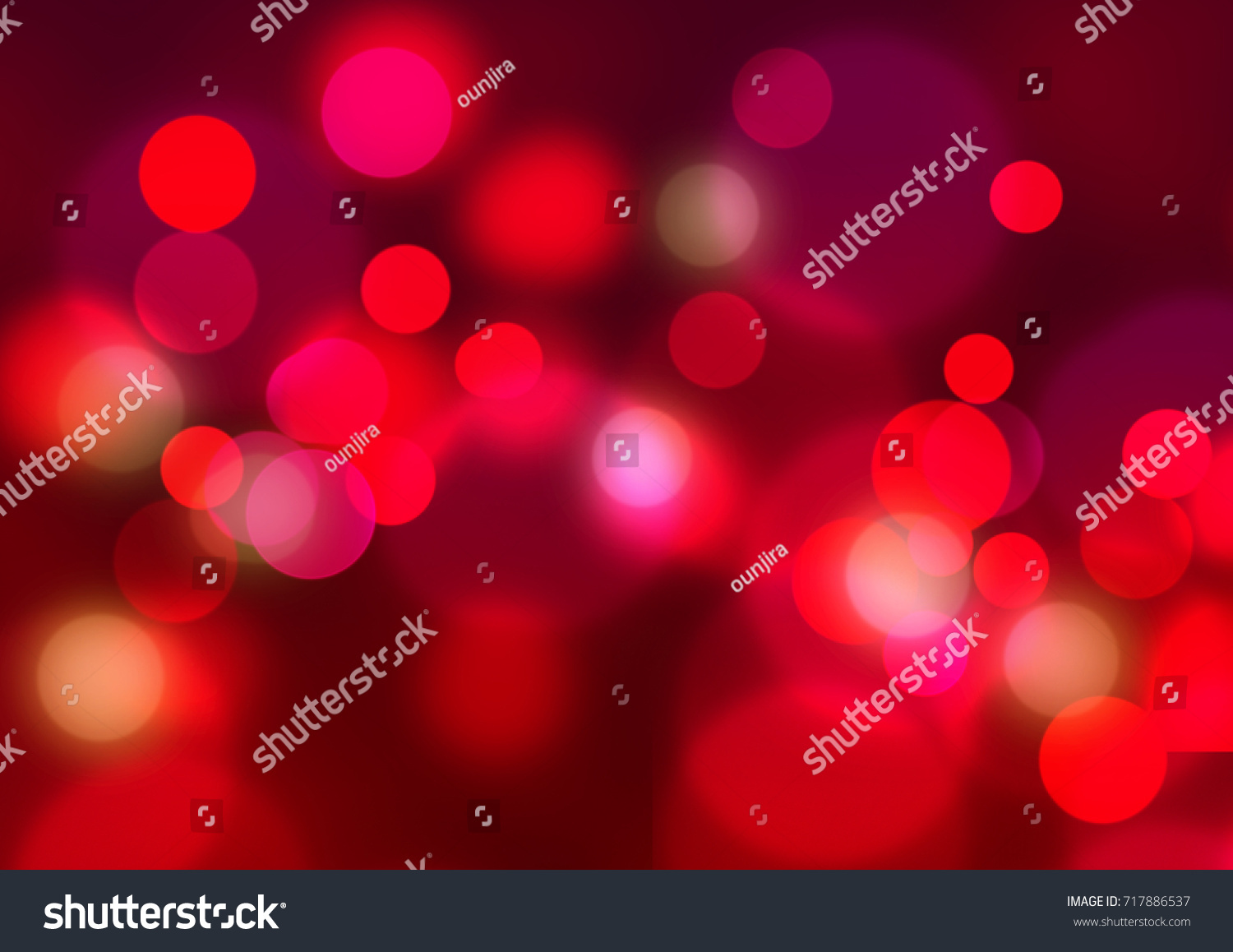 Red Abstract Background Bokeh Lights Background Stock Illustration