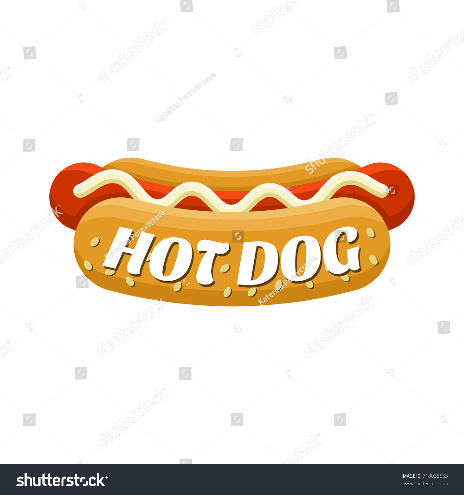 Hot Dog Street Food Colorful Vector Stock Vector (Royalty Free ...