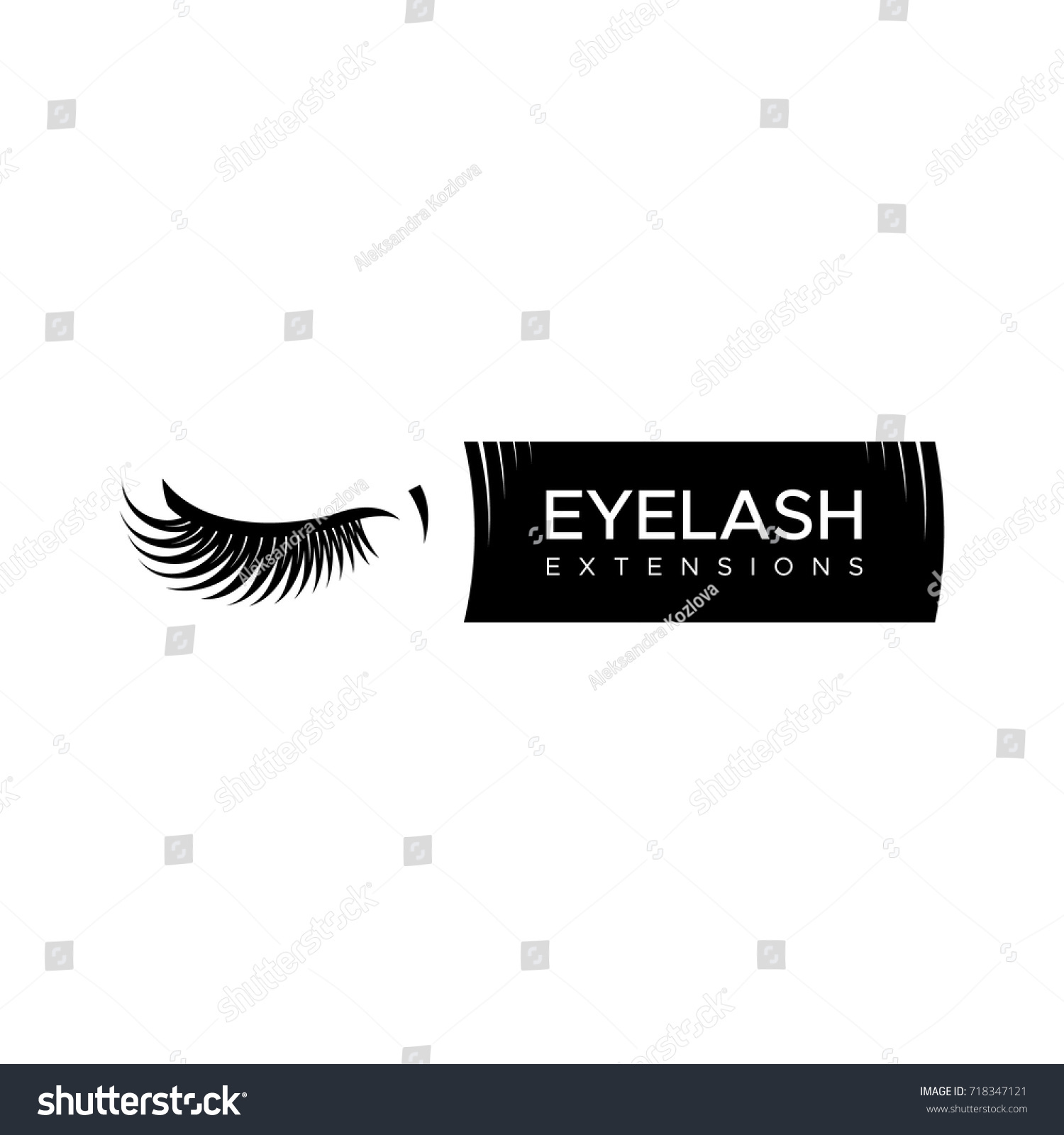Eyelash Extension Logo Vector Illustration Modern Stock Vector (Royalty ...