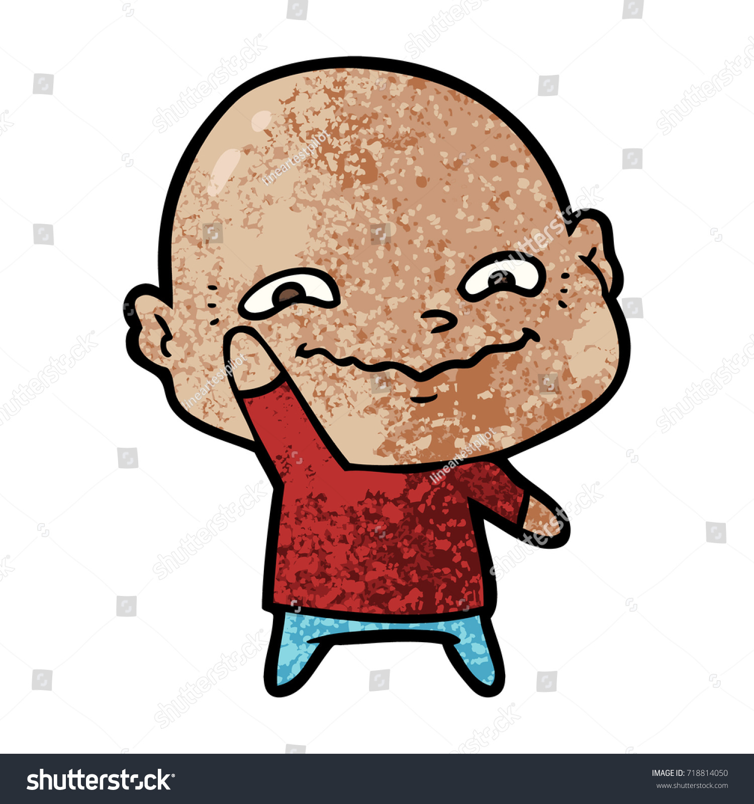 Cartoon Creepy Guy Stock Vector (Royalty Free) 718814050 | Shutterstock