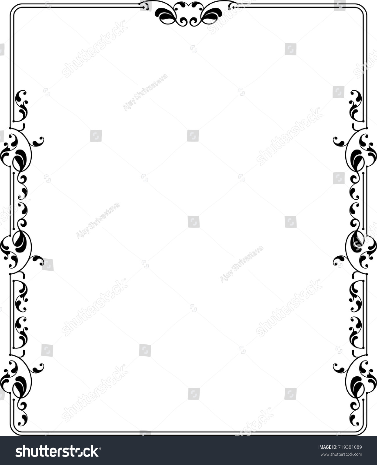 Frame Border Design Vector Illustration Stock Vector (Royalty Free ...