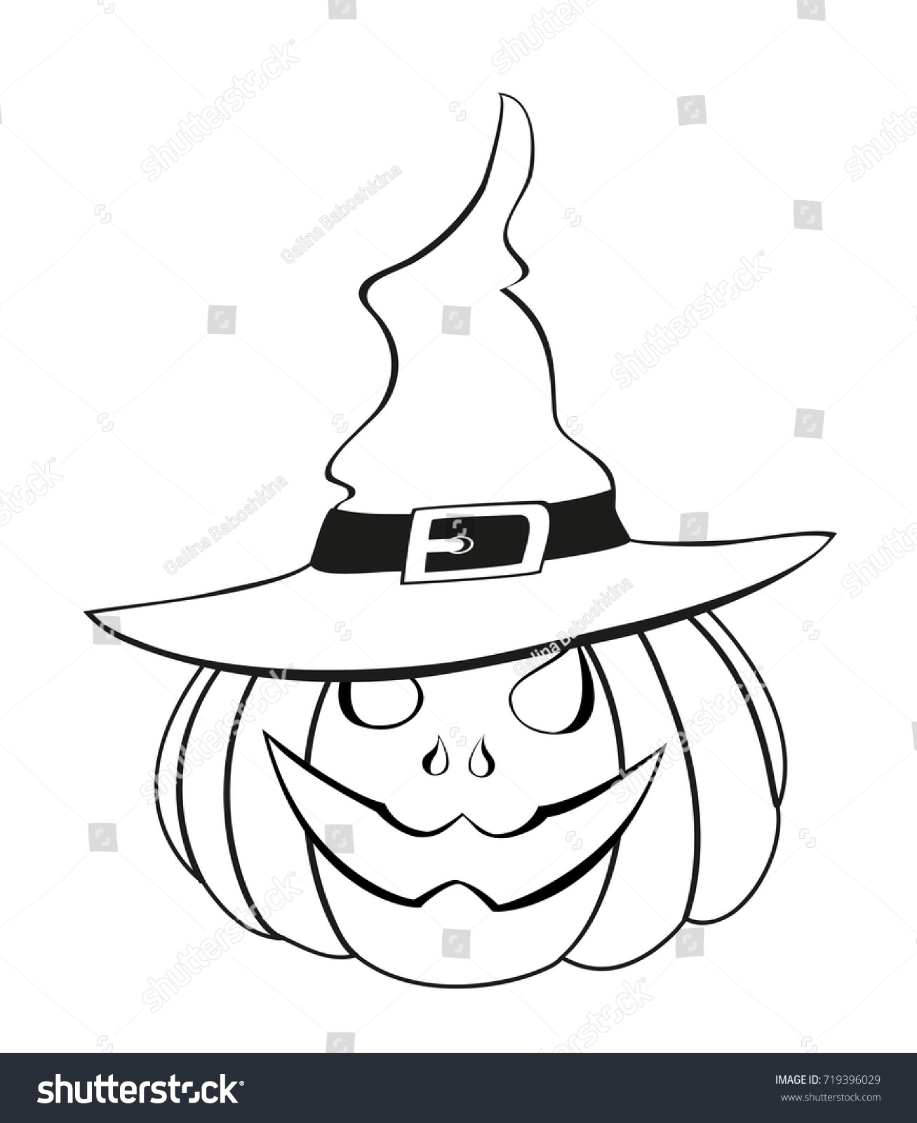 Шляпа контур на Хэллоуин