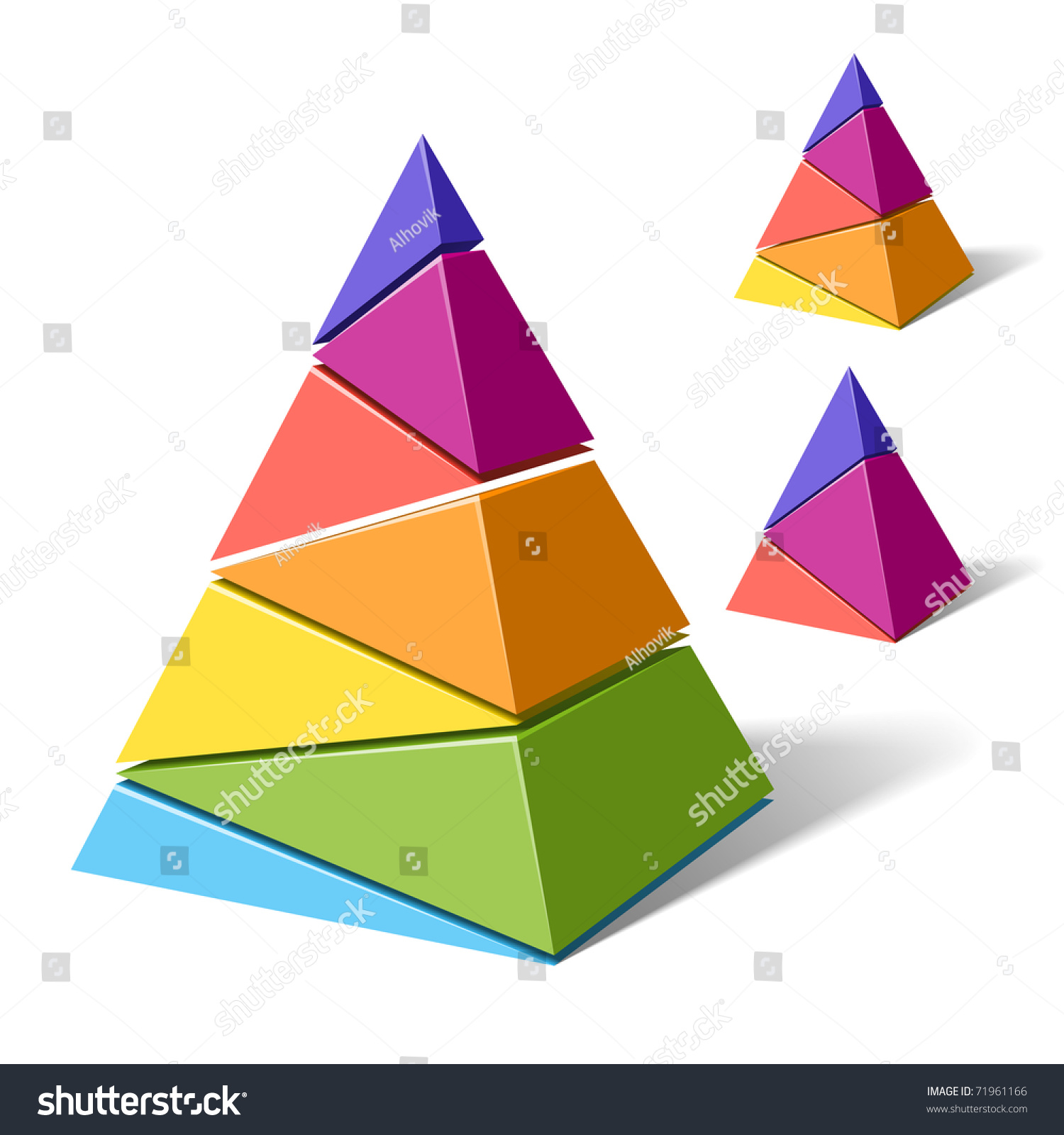 Layered Pyramids Vector Stock Vector Royalty Free 71961166 Shutterstock 4841