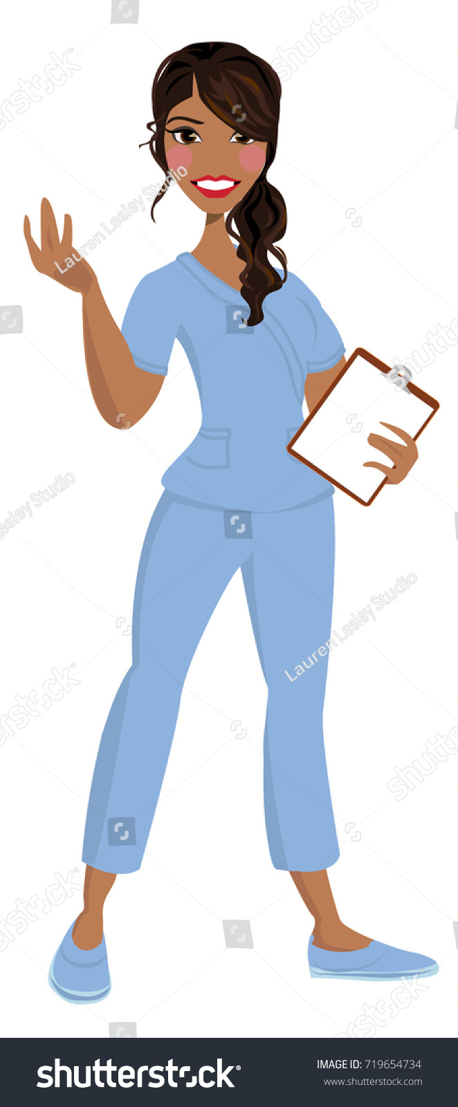 Nurse Avatar Vector Clipart Logo Icon Stock Vector Royalty Free 719654734 Shutterstock