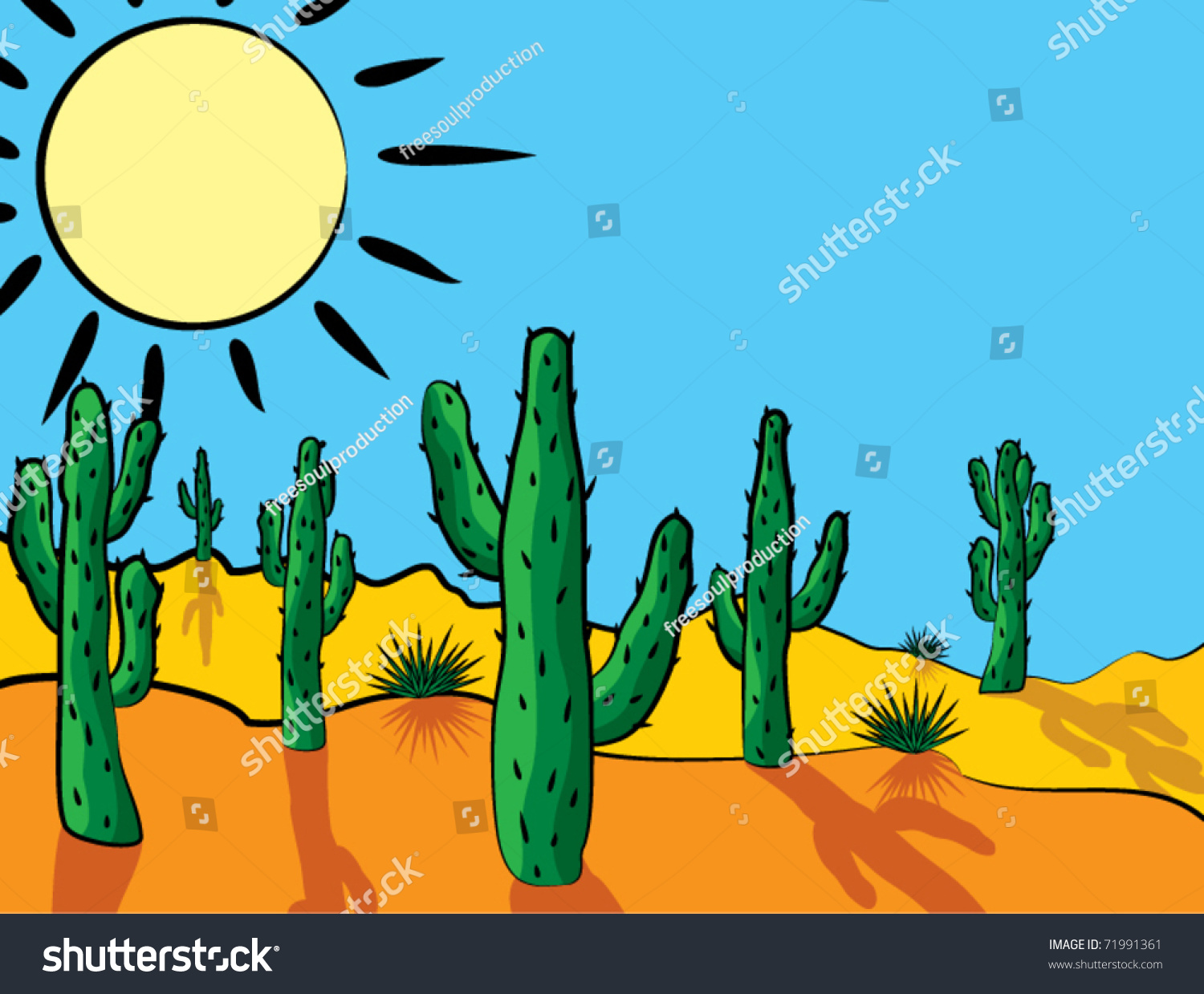 Рисуем кактусы в пустыне 4 классы