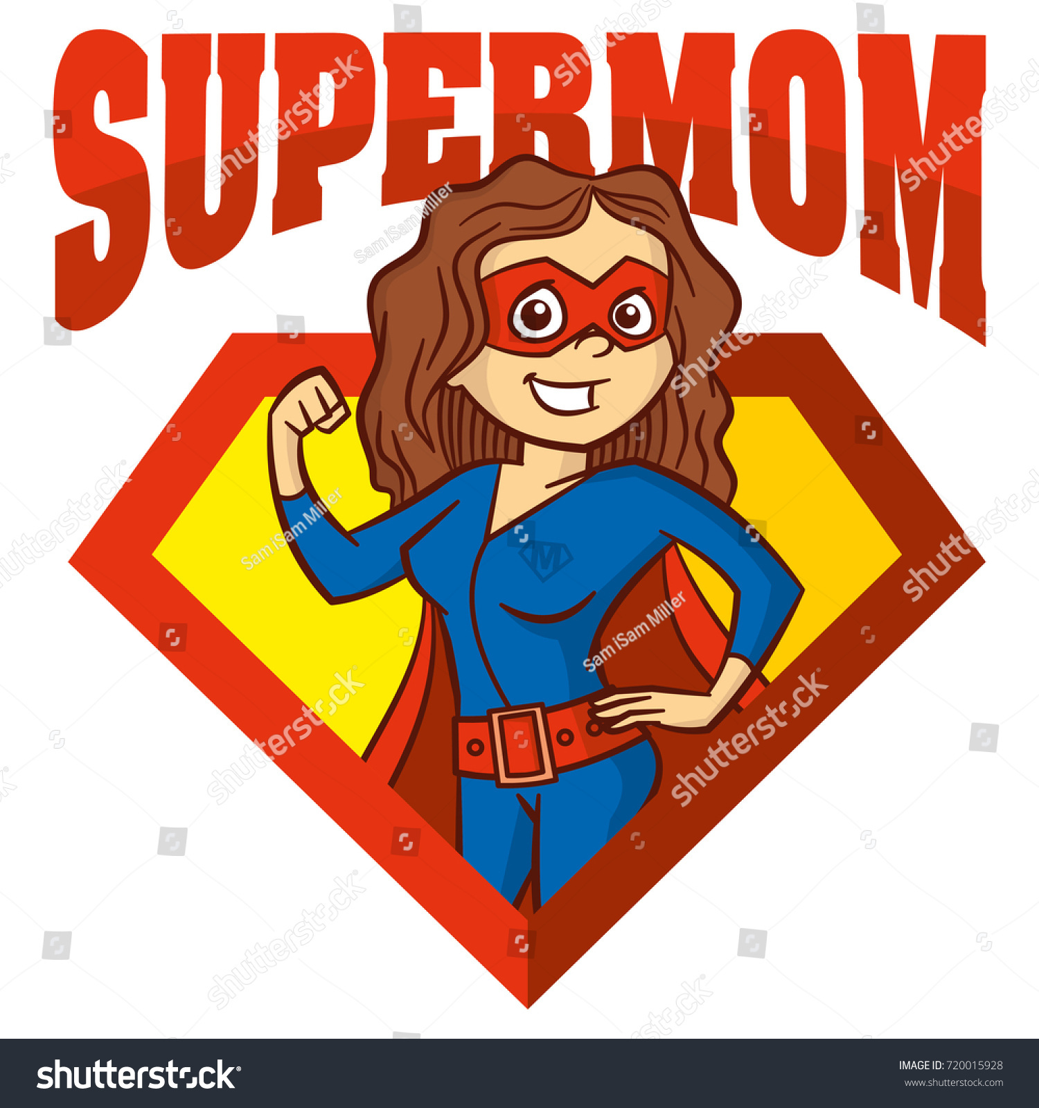 Рисунок мама супергероиня