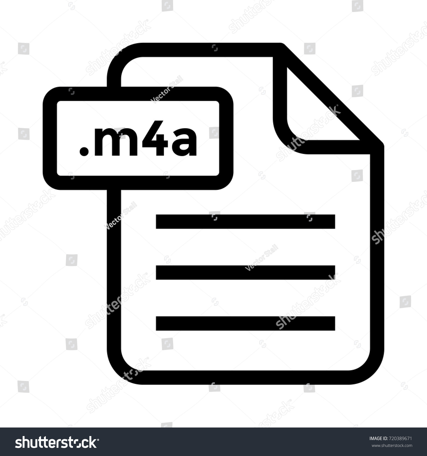 M4a File Icon Stock Vector (Royalty Free) 720389671 | Shutterstock