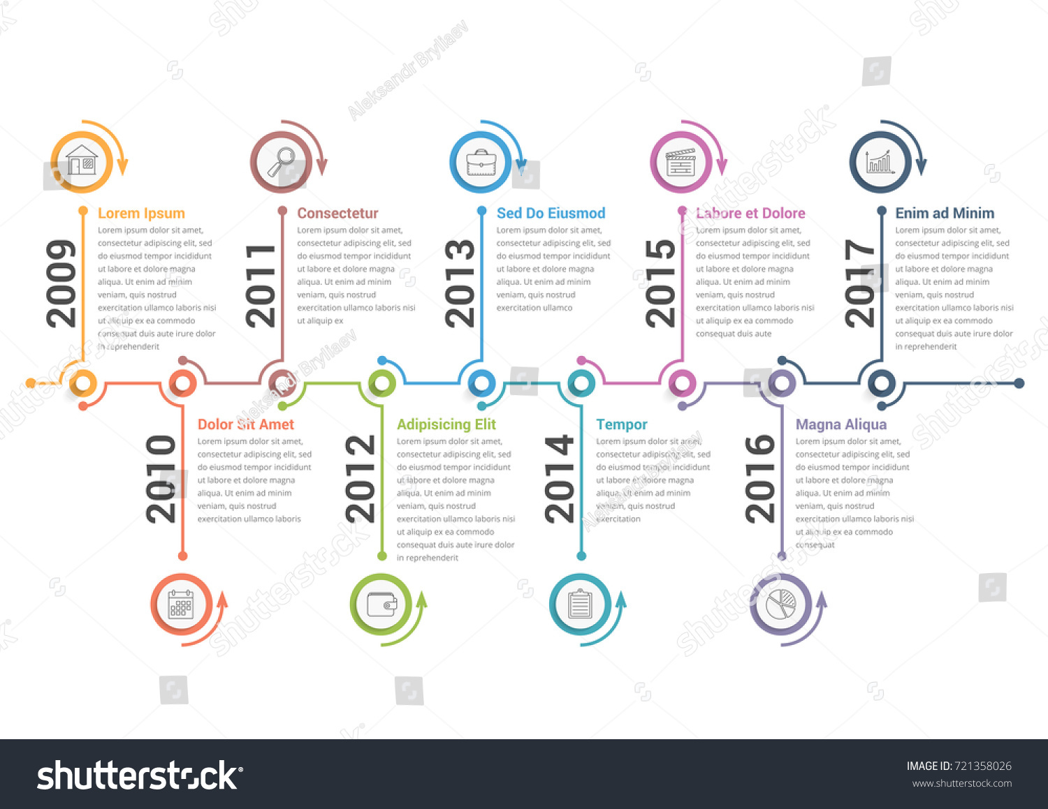 Timeline Infographics Template Workflow Process Diagram Stock Vector ...