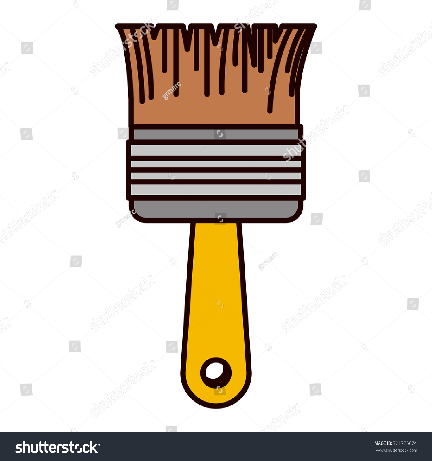 Paint Brush Icon Colorful Silhouette Vector Stock Vector (Royalty Free ...