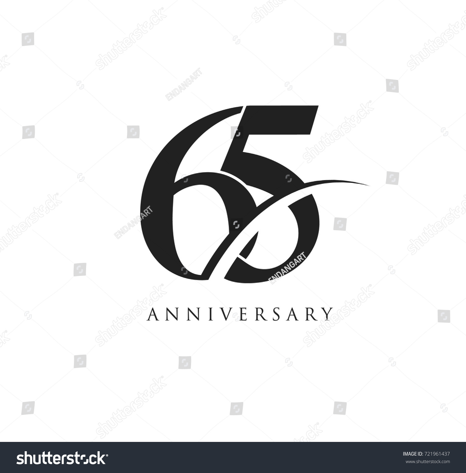 65 Years Anniversary Pictogram Vector Icon Stock Vector (Royalty Free ...