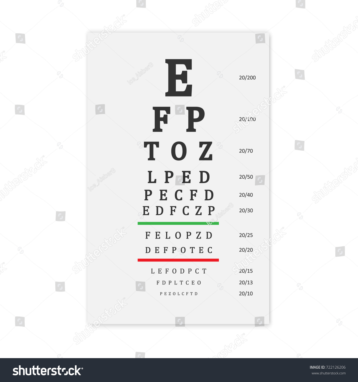 Optical Vision Test Test Table Letters Stock Vector (Royalty Free ...