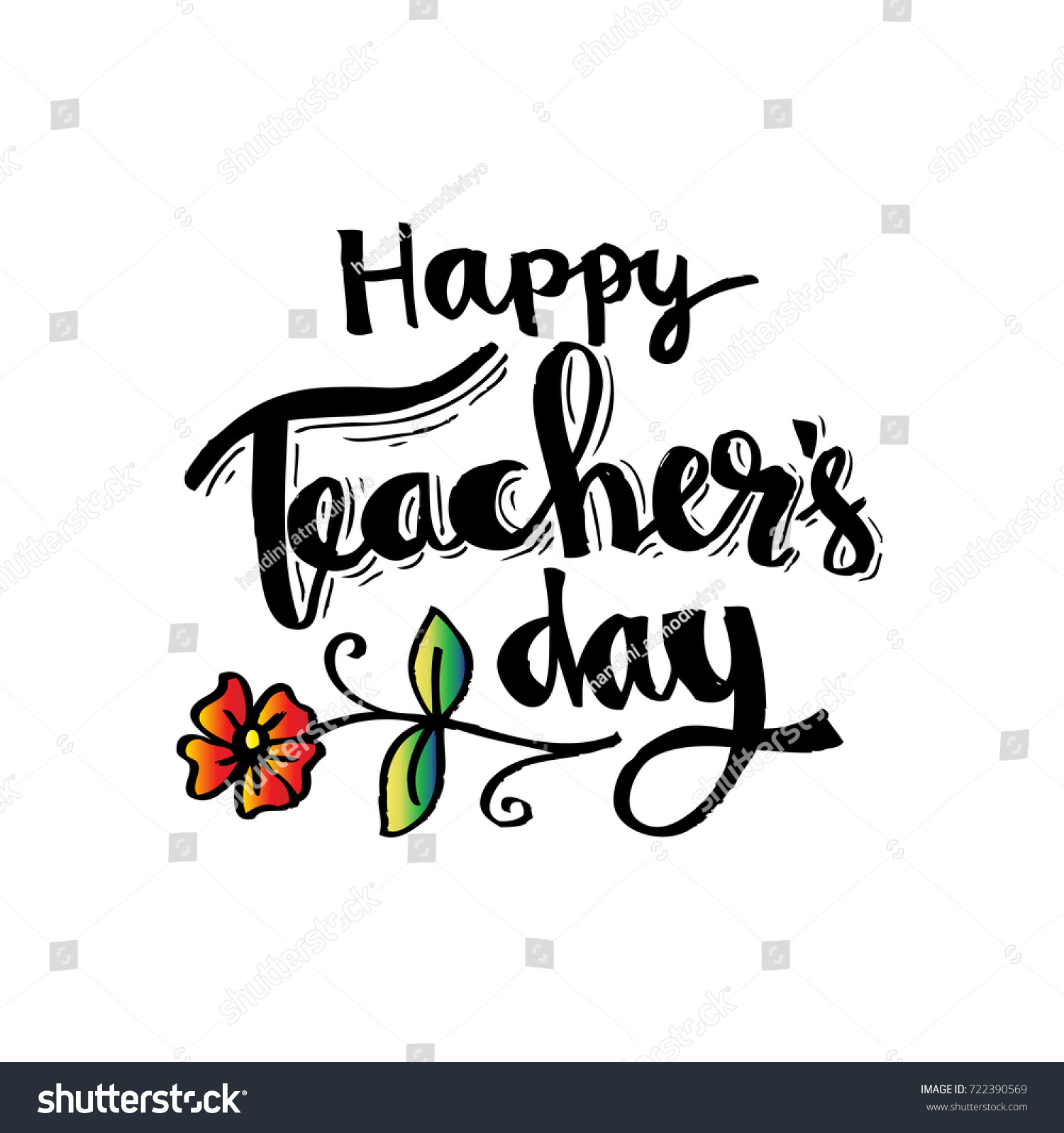 Happy Teachers Day Card Stock Vector (Royalty Free) 722390569 ...