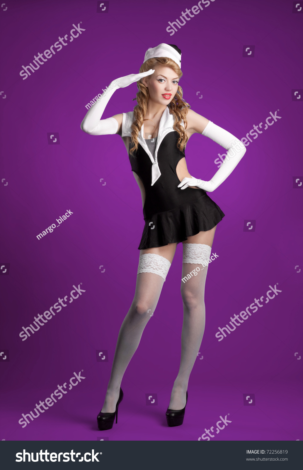 Beautiful Flight Attendant Pin Style Stock Photo 72256819 | Shutterstock